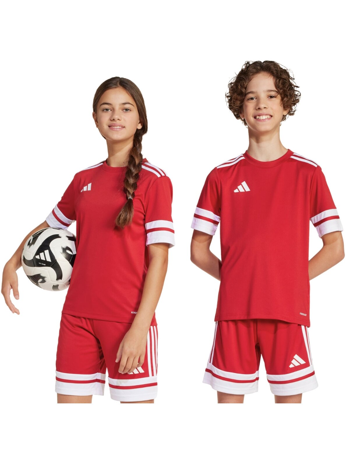 adidas Squadra 25 marškinėliai vaikams raudoni JJ0051 adidas Squadra 25 marškinėliai vaikams raudoni JJ0051