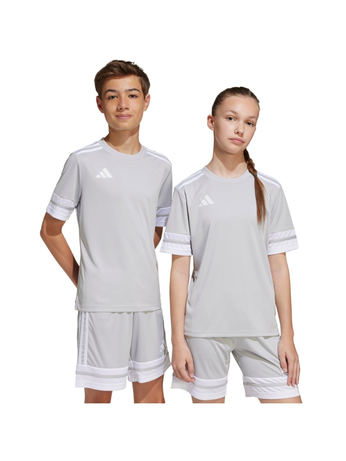 Adidas Squadra 25 vaikams šviesiai pilka marškinėliai JJ0061
