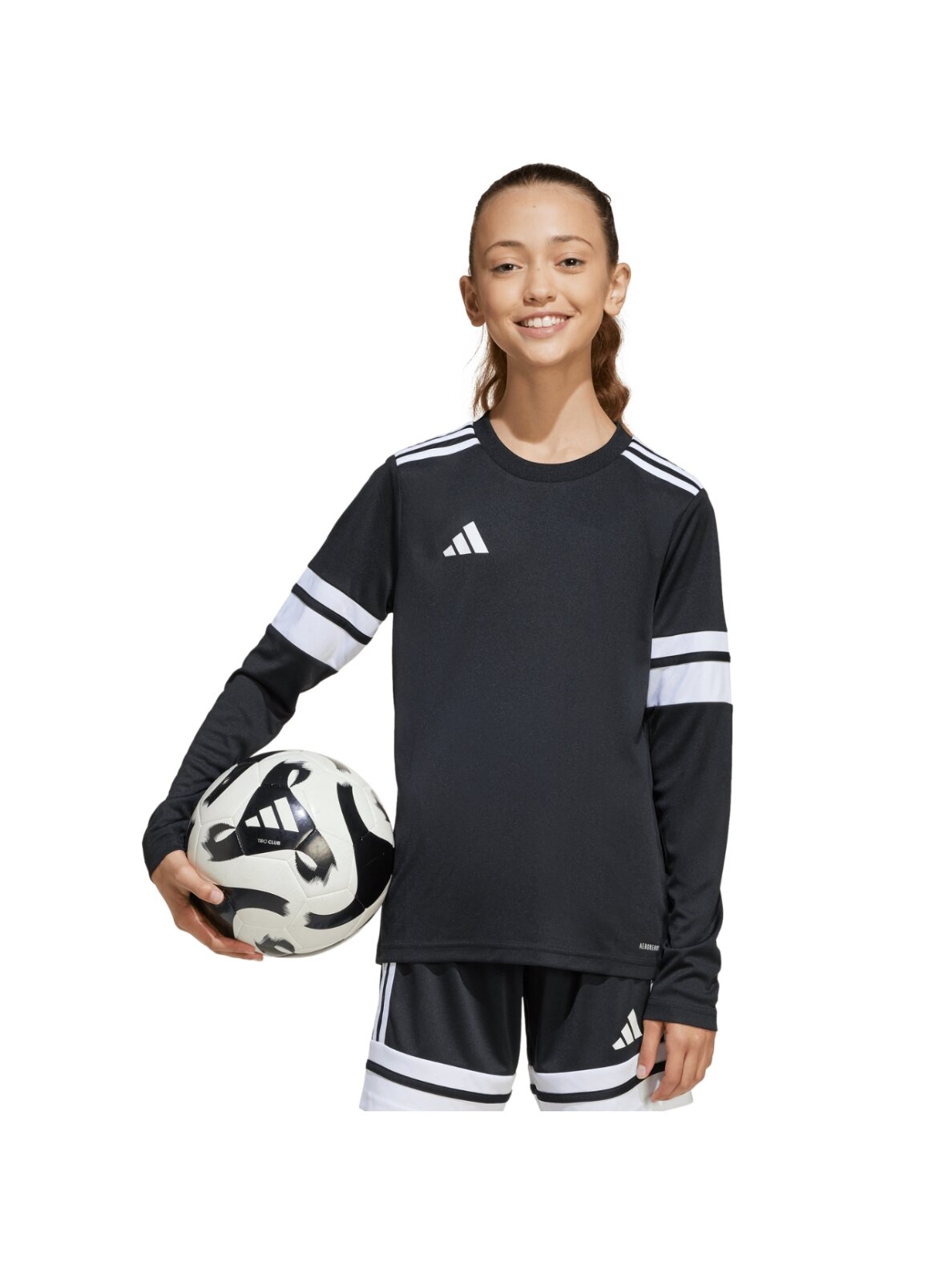 Adidas Squadra 25 Long Sleeve Jersey marškinėliai vaikams juoda-balta JJ0047 6 Adidas Squadra 25 Long Sleeve Jersey marškinėliai vaikams juoda-balta JJ0047 6