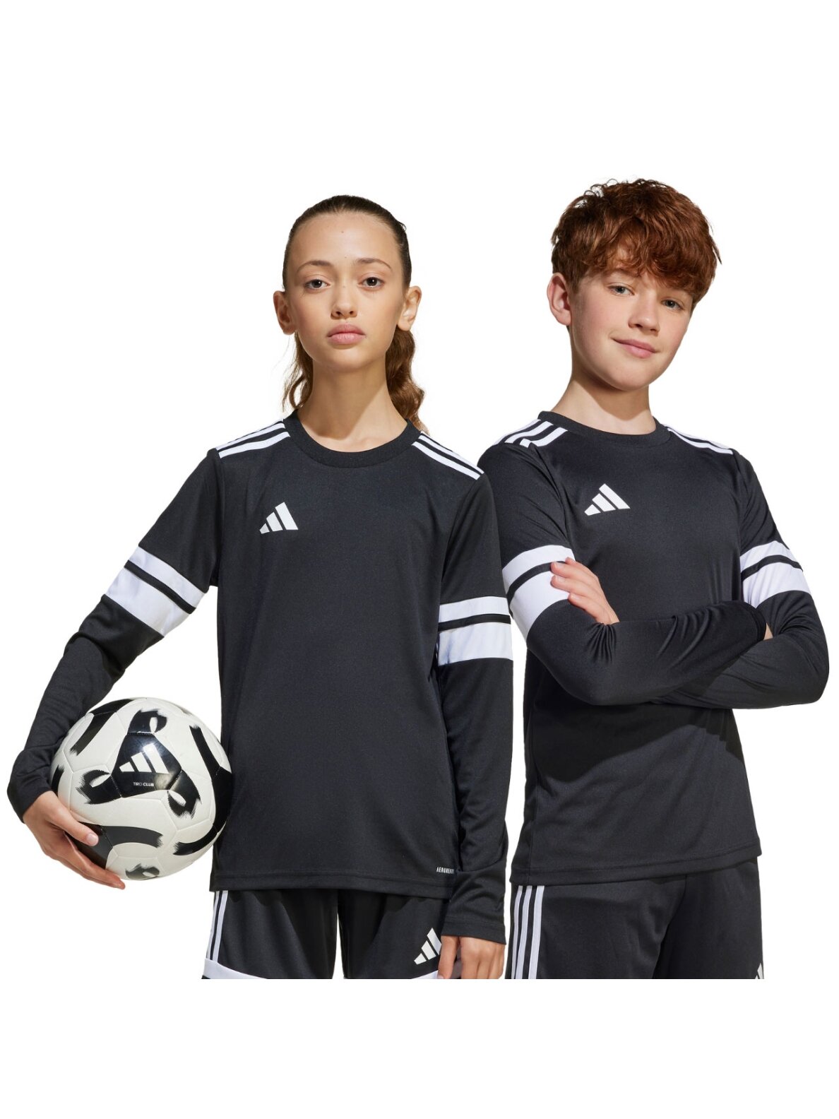 Adidas Squadra 25 Long Sleeve Jersey marškinėliai vaikams juoda-balta JJ0047