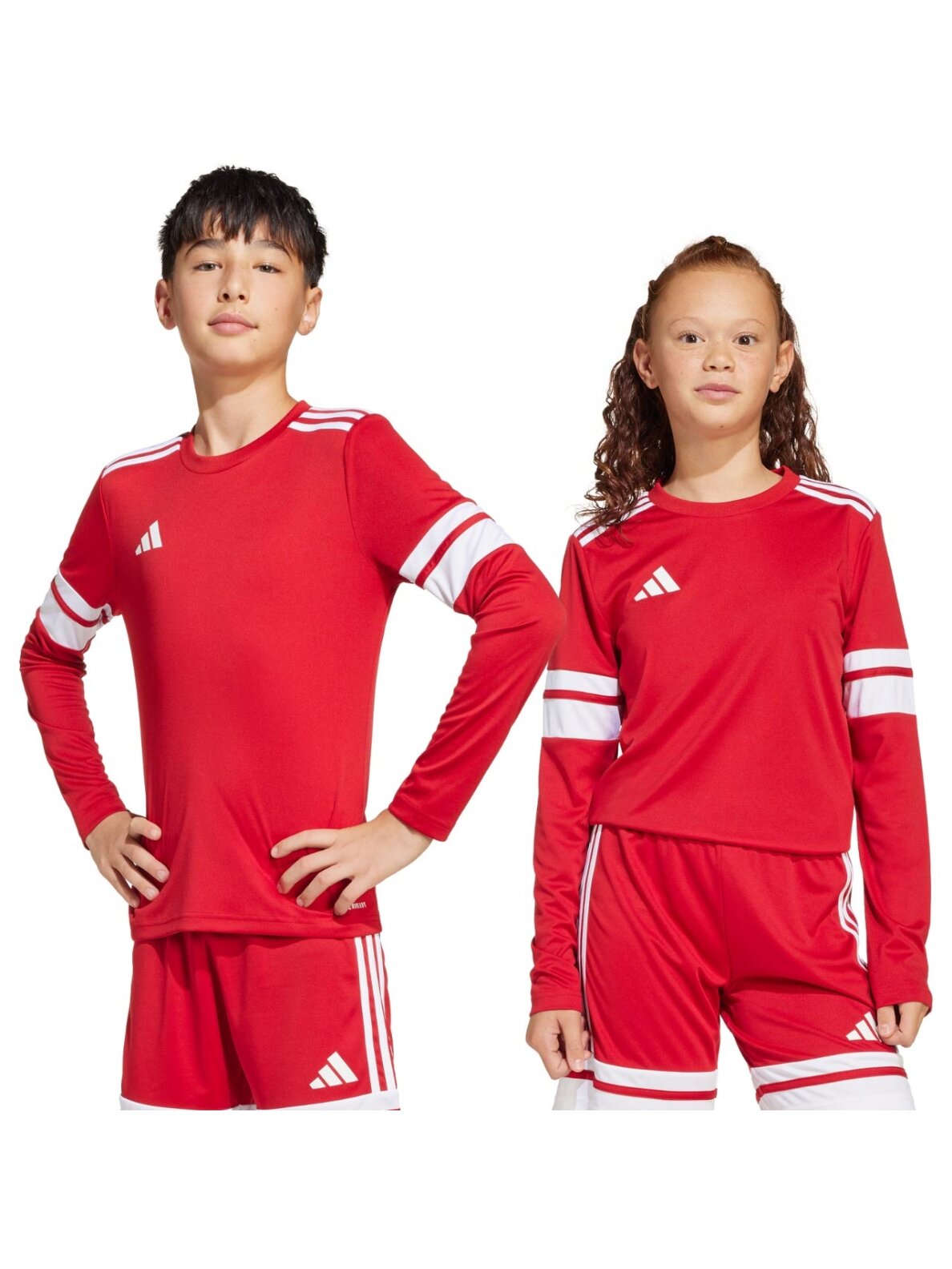 Adidas Squadra 25 Long Sleeve Jersey marškinėliai vaikams raudoni-balti JJ0041