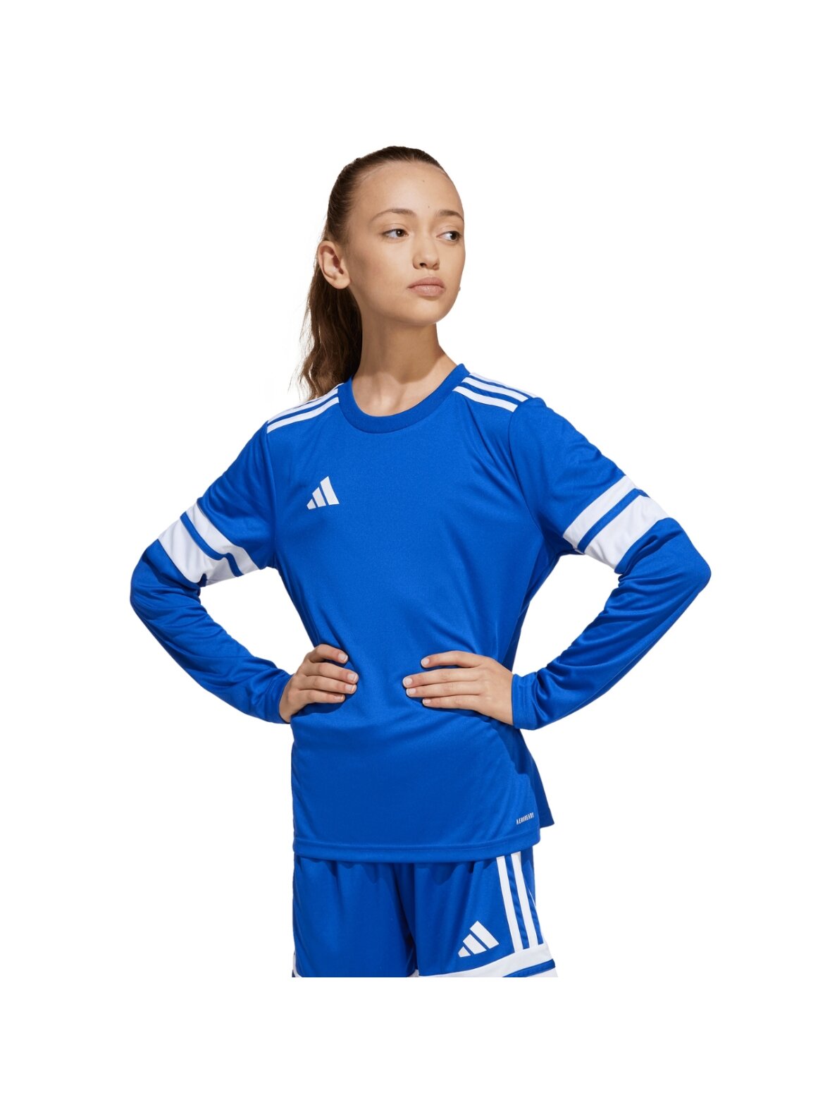 Adidas Squadra 25 vaikiški marškinėliai ilgomis rankovėmis, mėlyni JJ0046 4 Adidas Squadra 25 vaikiški marškinėliai ilgomis rankovėmis, mėlyni JJ0046 4