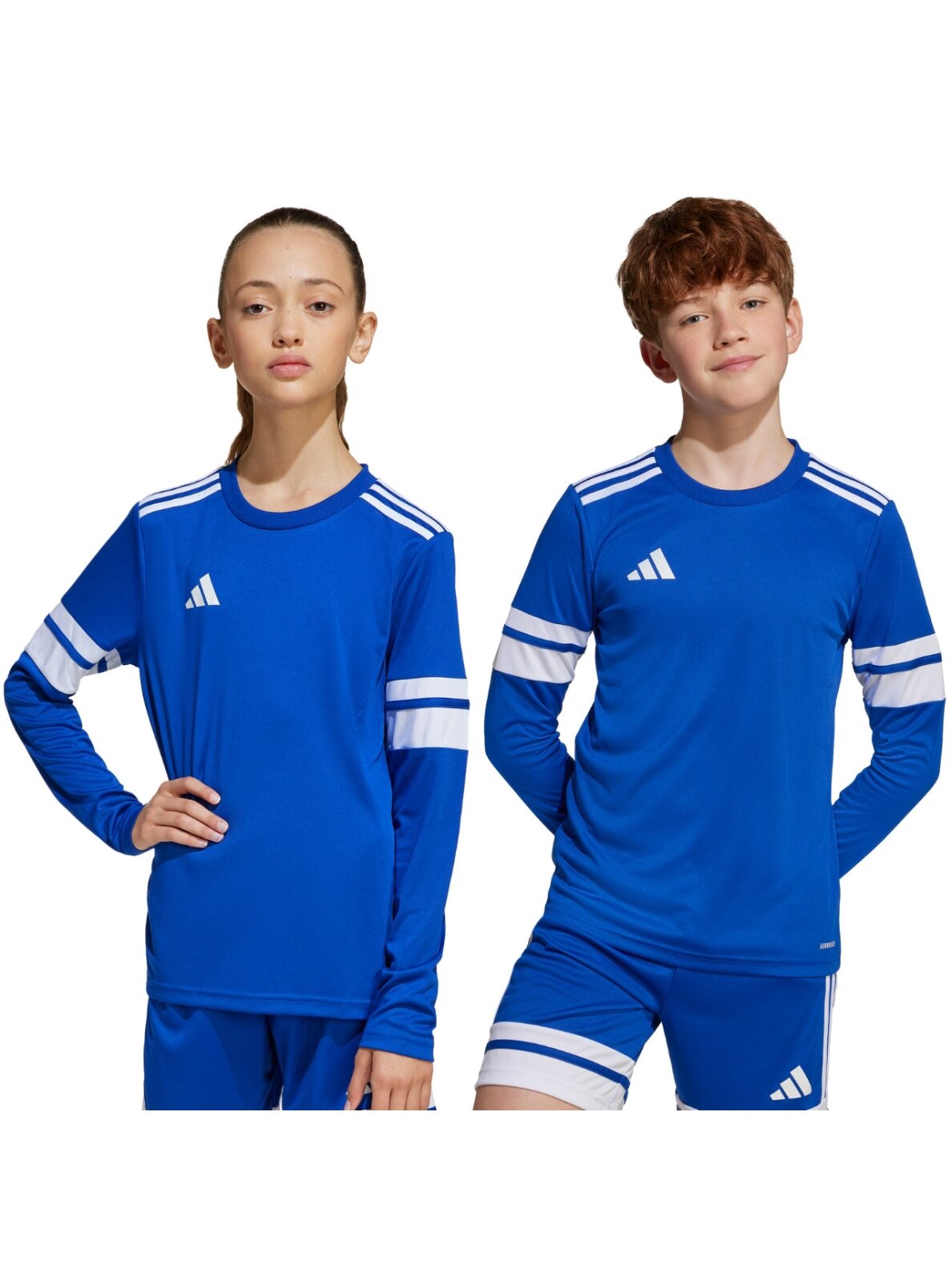 Adidas Squadra 25 vaikiški marškinėliai ilgomis rankovėmis, mėlyni JJ0046 Adidas Squadra 25 vaikiški marškinėliai ilgomis rankovėmis, mėlyni JJ0046