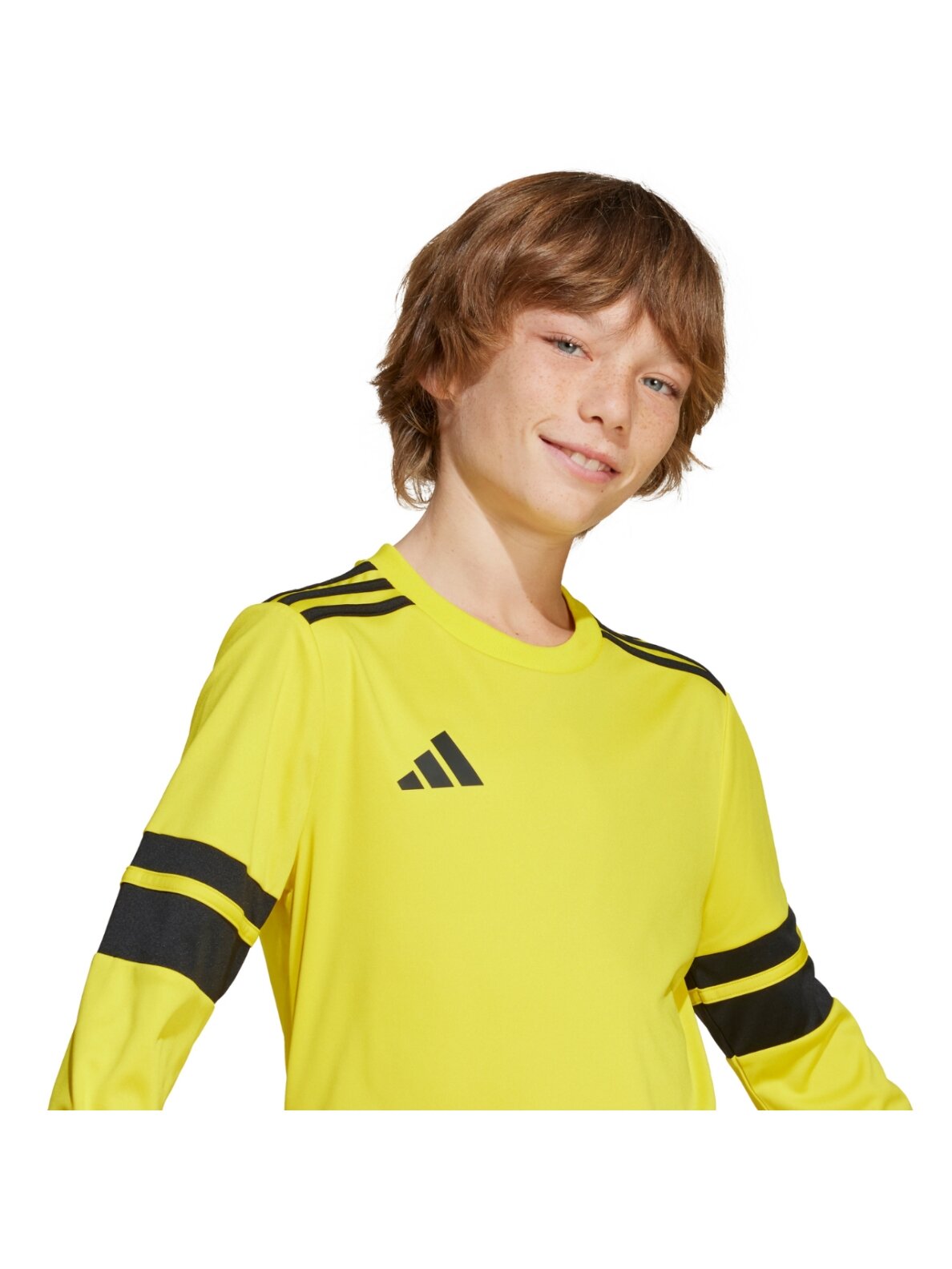 Adidas Squadra 25 vaikiški marškinėliai ilgomis rankovėmis, geltoni JJ0043 4 Adidas Squadra 25 vaikiški marškinėliai ilgomis rankovėmis, geltoni JJ0043 4