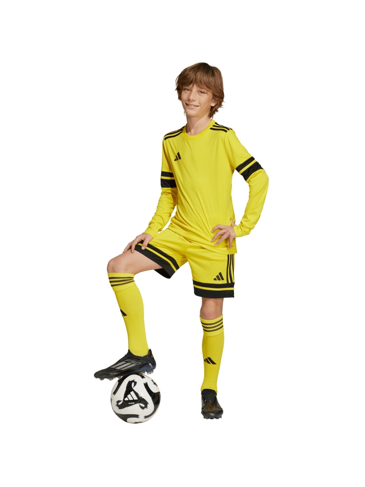 Adidas Squadra 25 vaikiški marškinėliai ilgomis rankovėmis, geltoni JJ0043 6 Adidas Squadra 25 vaikiški marškinėliai ilgomis rankovėmis, geltoni JJ0043 6