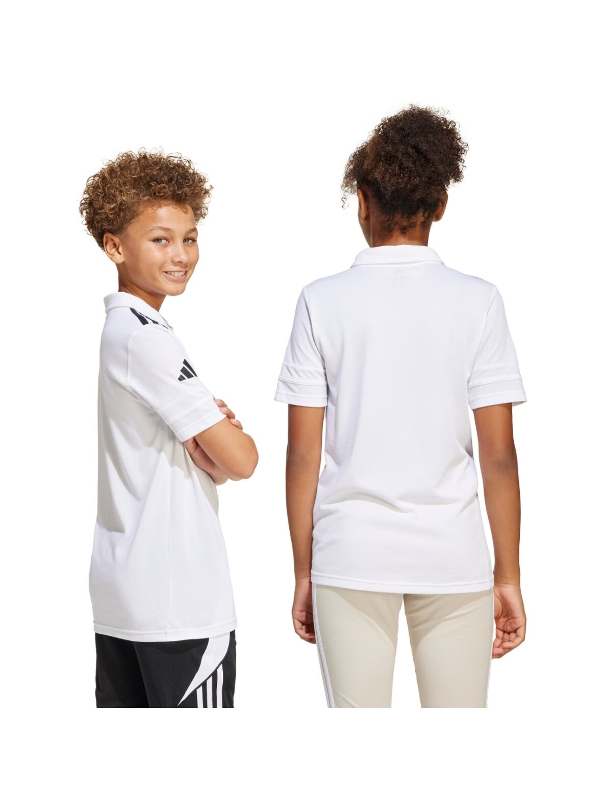 Adidas Squadra 25 Polo marškiniai vaikams balta JY3414 2 Adidas Squadra 25 Polo marškiniai vaikams balta JY3414 2