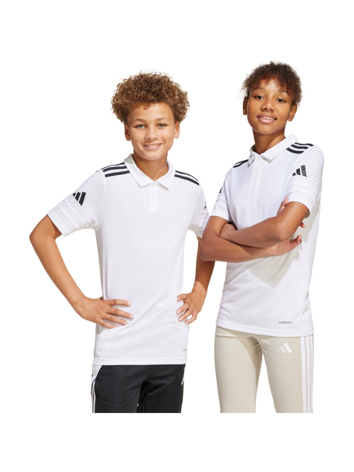 Adidas Squadra 25 Polo marškiniai vaikams balta JY3414 Adidas Squadra 25 Polo marškiniai vaikams balta JY3414