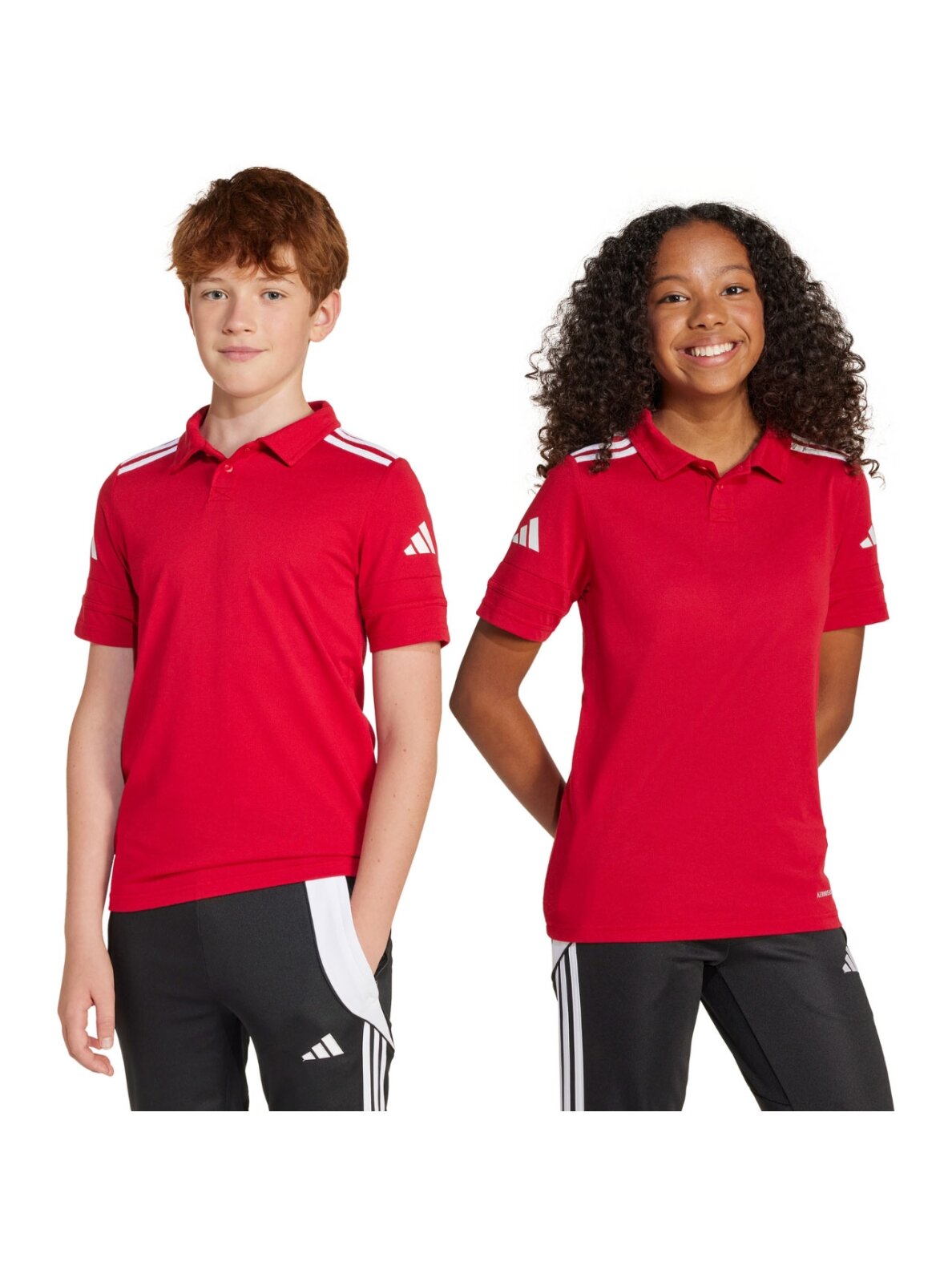 Adidas Squadra 25 Polo marškinėliai vaikams raudoni JY3411
