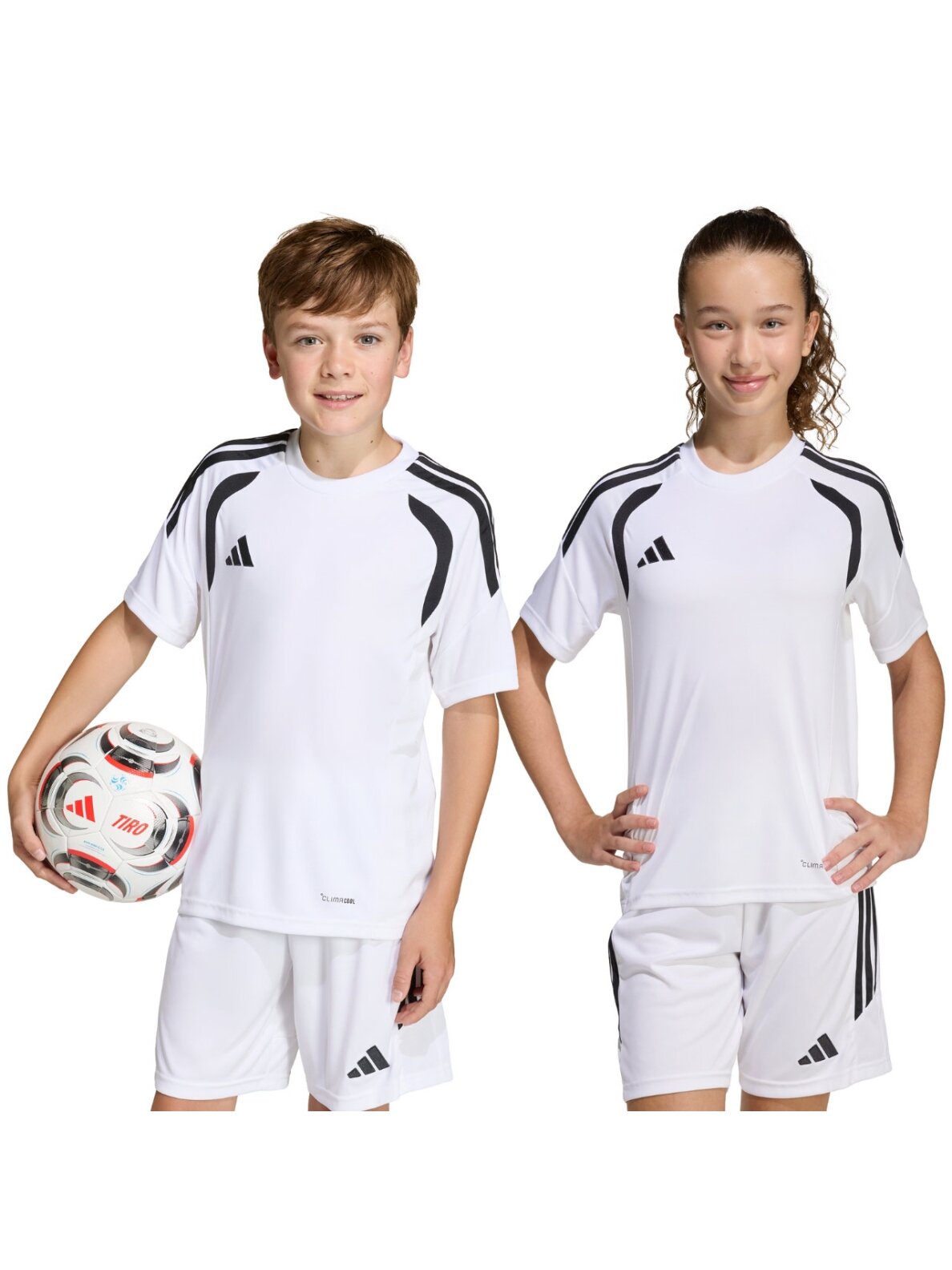 adidas Tiro 26 League Jersey marškinėliai vaikams balti KB1312 adidas Tiro 26 League Jersey marškinėliai vaikams balti KB1312