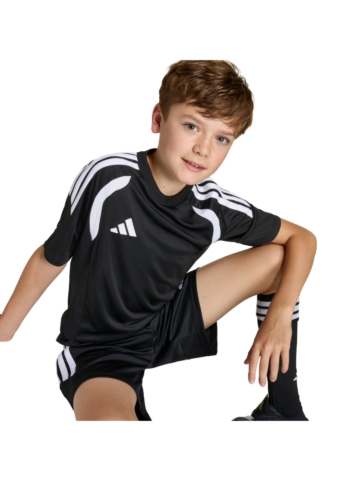Adidas Tiro 26 League Jersey vaikiška sporto marškinėliai juoda KB1319 5 Adidas Tiro 26 League Jersey vaikiška sporto marškinėliai juoda KB1319 5