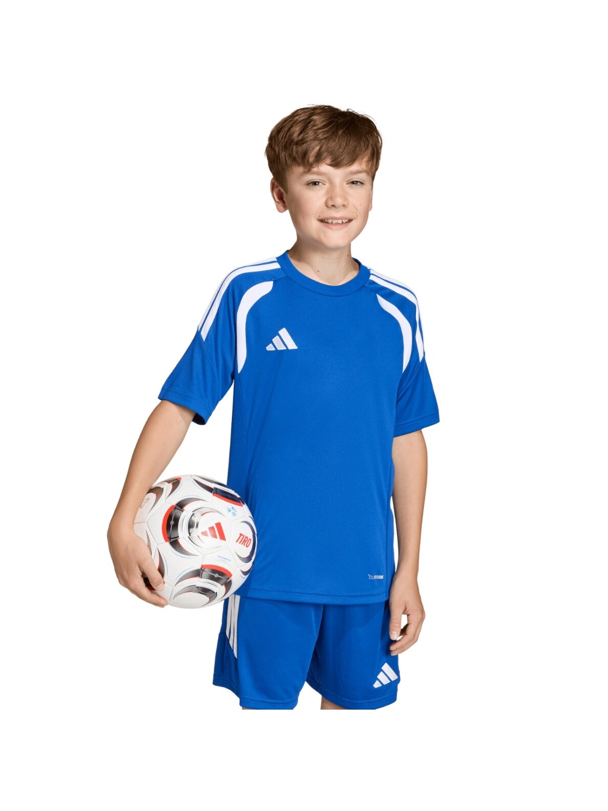 Adidas Tiro 26 League Jersey marškiniai vaikams mėlyni KB1314 Adidas Tiro 26 League Jersey marškiniai vaikams mėlyni KB1314
