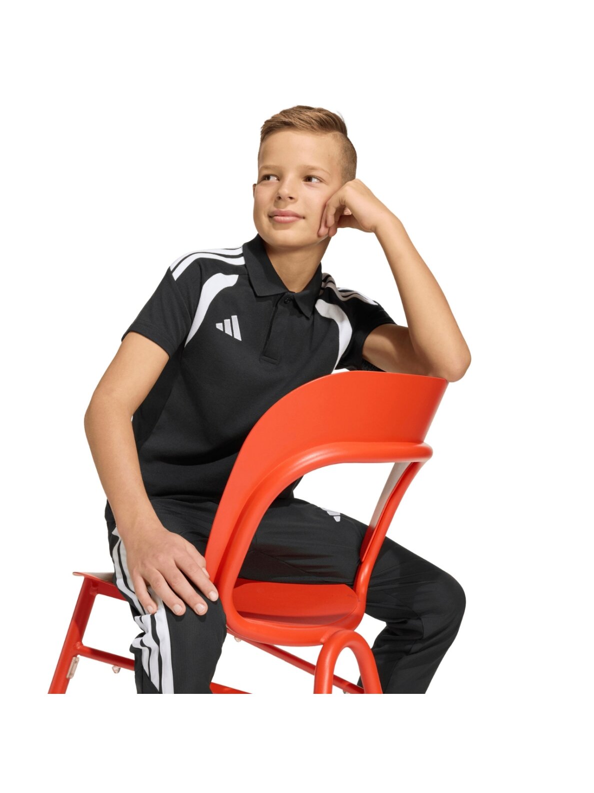 Adidas Tiro 26 League Polo marškiniai vaikams juodi KF3407 6