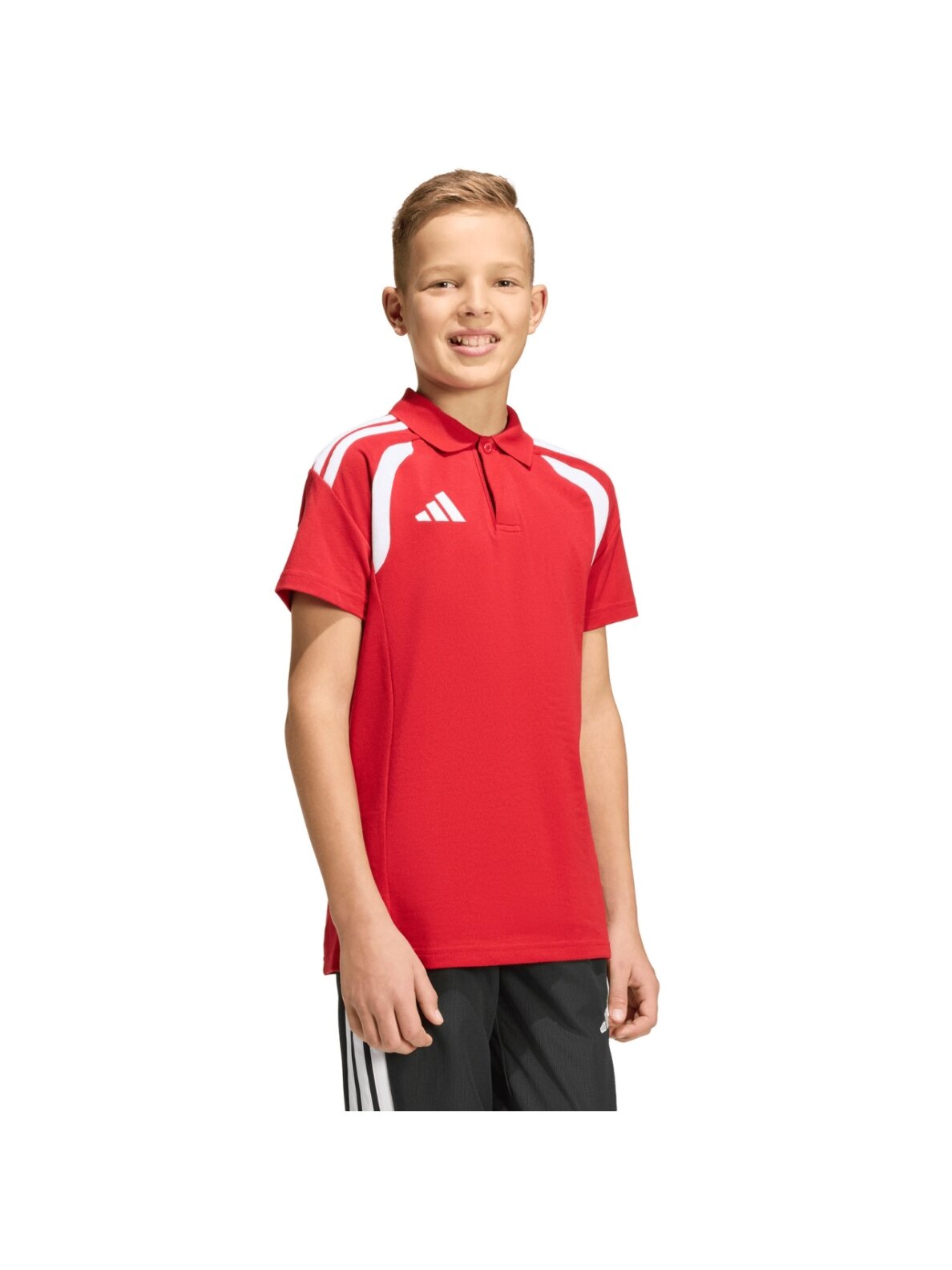 Adidas Tiro 26 League Polo marškinėliai vaikams raudoni KF3408 3 Adidas Tiro 26 League Polo marškinėliai vaikams raudoni KF3408 3
