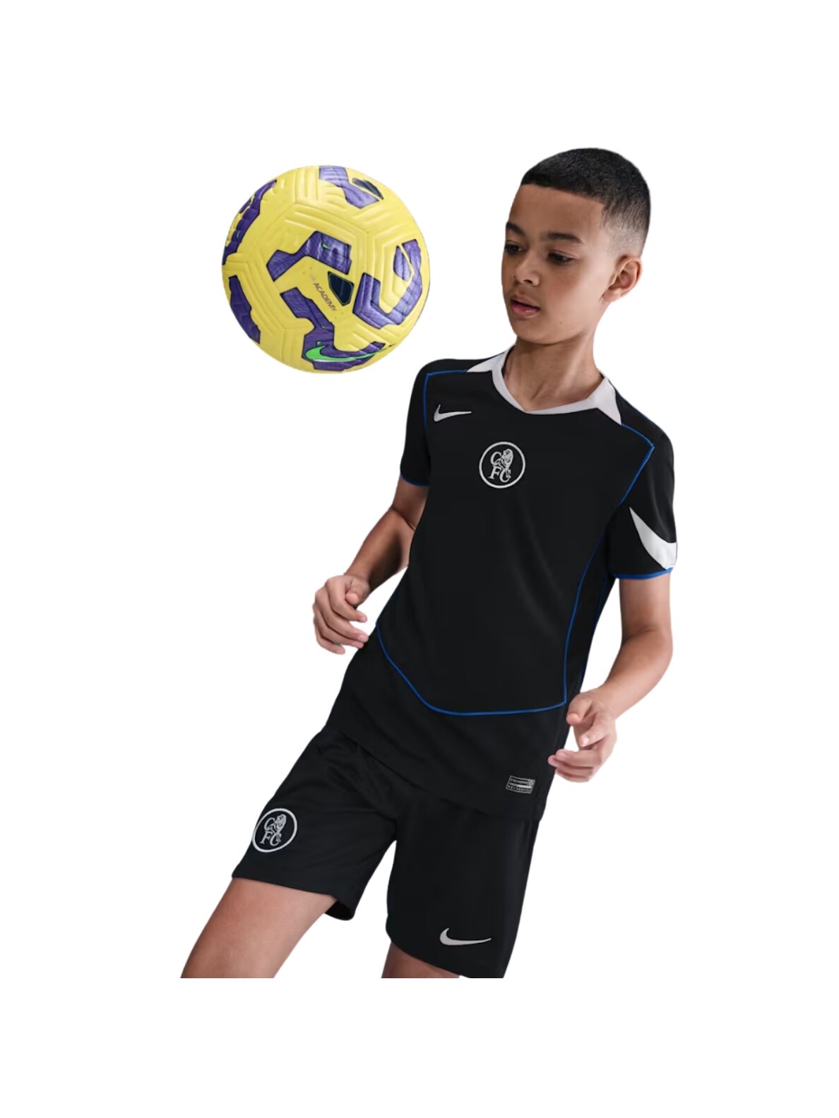 Nike Chelsea FC 2025/26 Stadium Tretieji vaikiški marškinėliai juodi HM4123 011 4 Nike Chelsea FC 2025/26 Stadium Tretieji vaikiški marškinėliai juodi HM4123 011 4