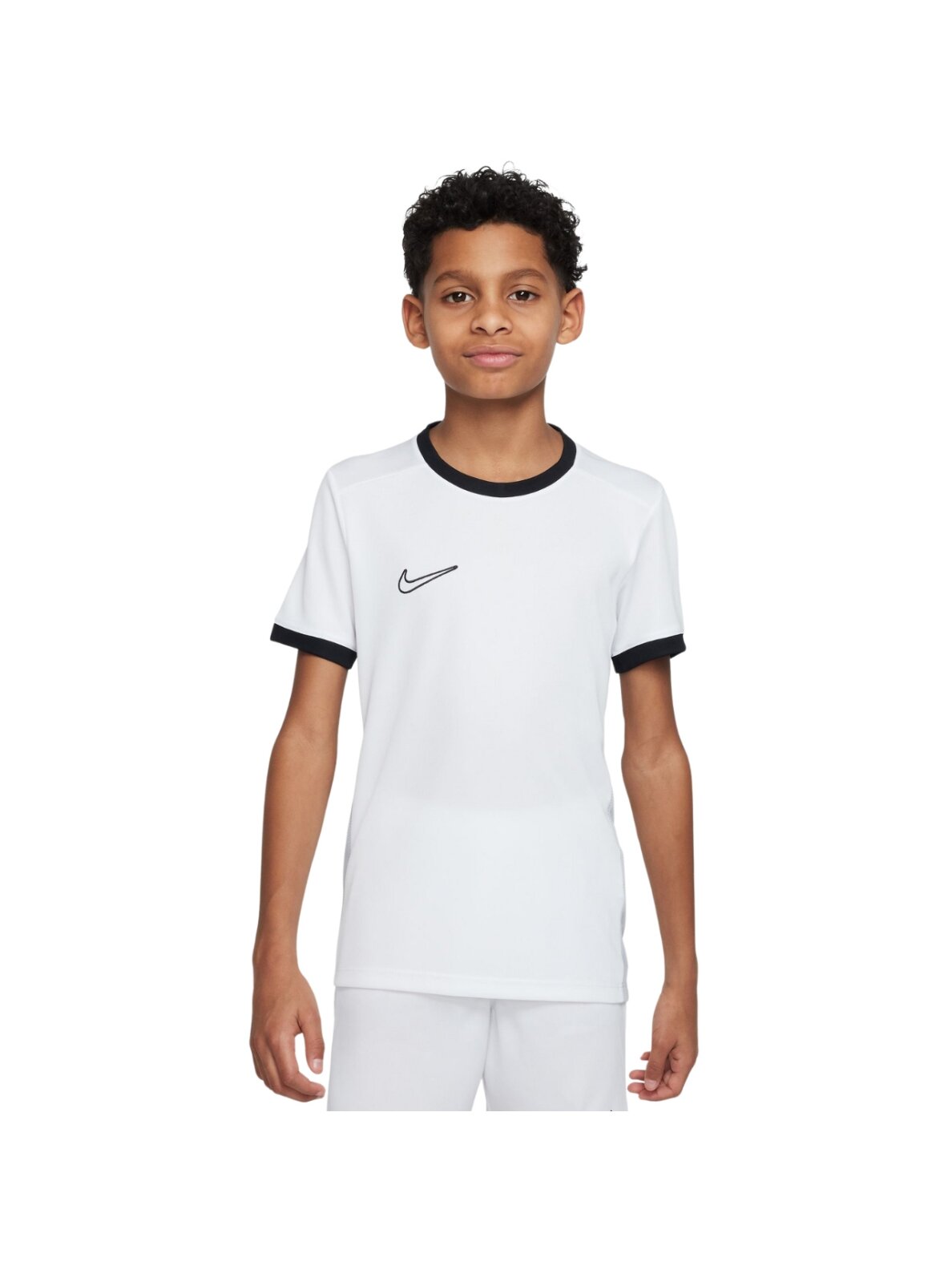 Nike Dri-Fit Academy 25 SS marškinėliai vaikams balti FZ9758 100 Nike Dri-Fit Academy 25 SS marškinėliai vaikams balti FZ9758 100
