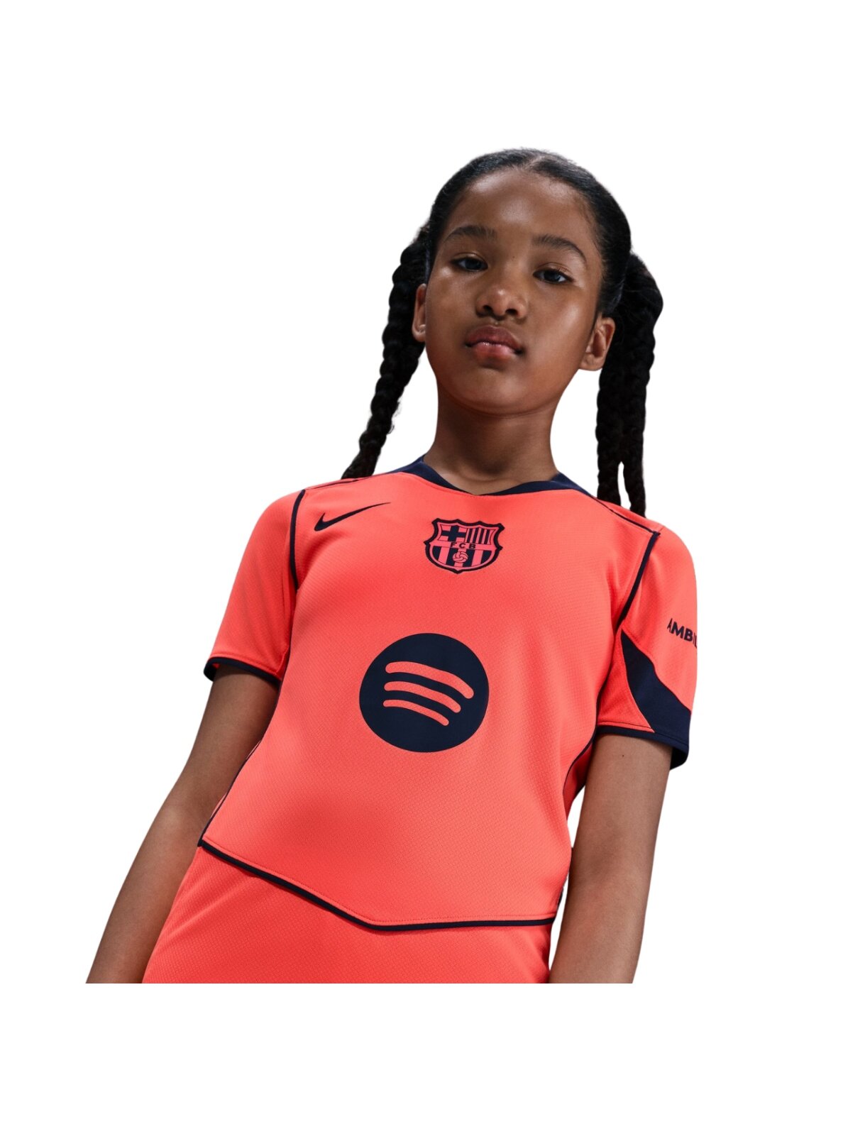 Nike FC Barcelona Stadium 2025/26 marškinėliai vaikams oranžiniai HM4122 855 5