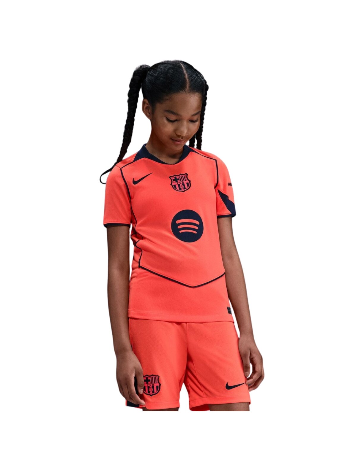 Nike FC Barcelona Stadium 2025/26 marškinėliai vaikams oranžiniai HM4122 855 Nike FC Barcelona Stadium 2025/26 marškinėliai vaikams oranžiniai HM4122 855