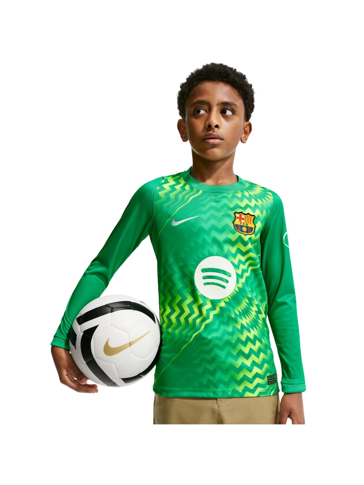 Nike FC Barcelona Stadium Vartininkas 2026/27 vaikiški marškinėliai žali II3610 324 3