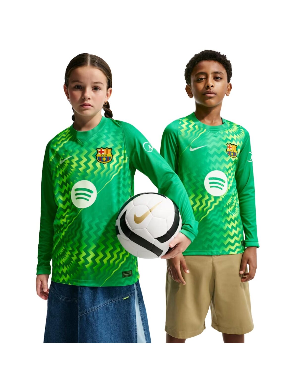 Nike FC Barcelona Stadium Vartininkas 2026/27 vaikiški marškinėliai žali II3610 324