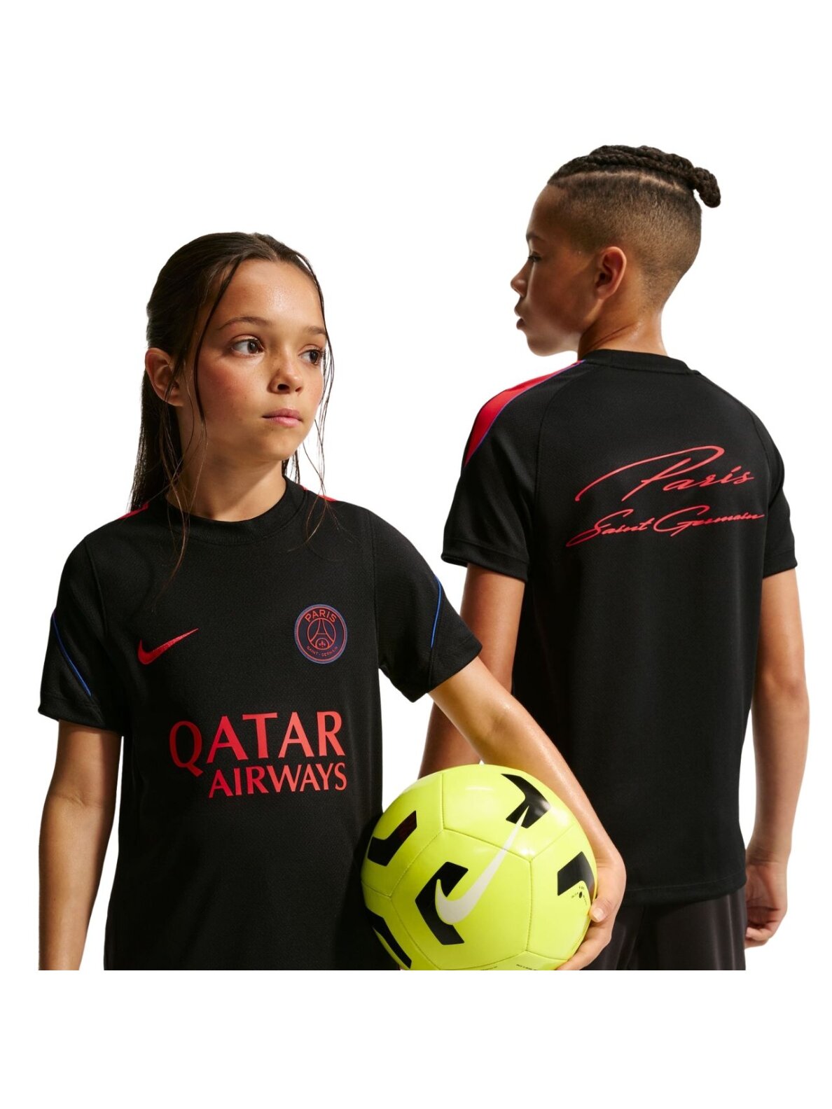 Nike Paris Saint-Germain Strike vaikiški marškinėliai, juodi, II2659 010 3 Nike Paris Saint-Germain Strike vaikiški marškinėliai, juodi, II2659 010 3