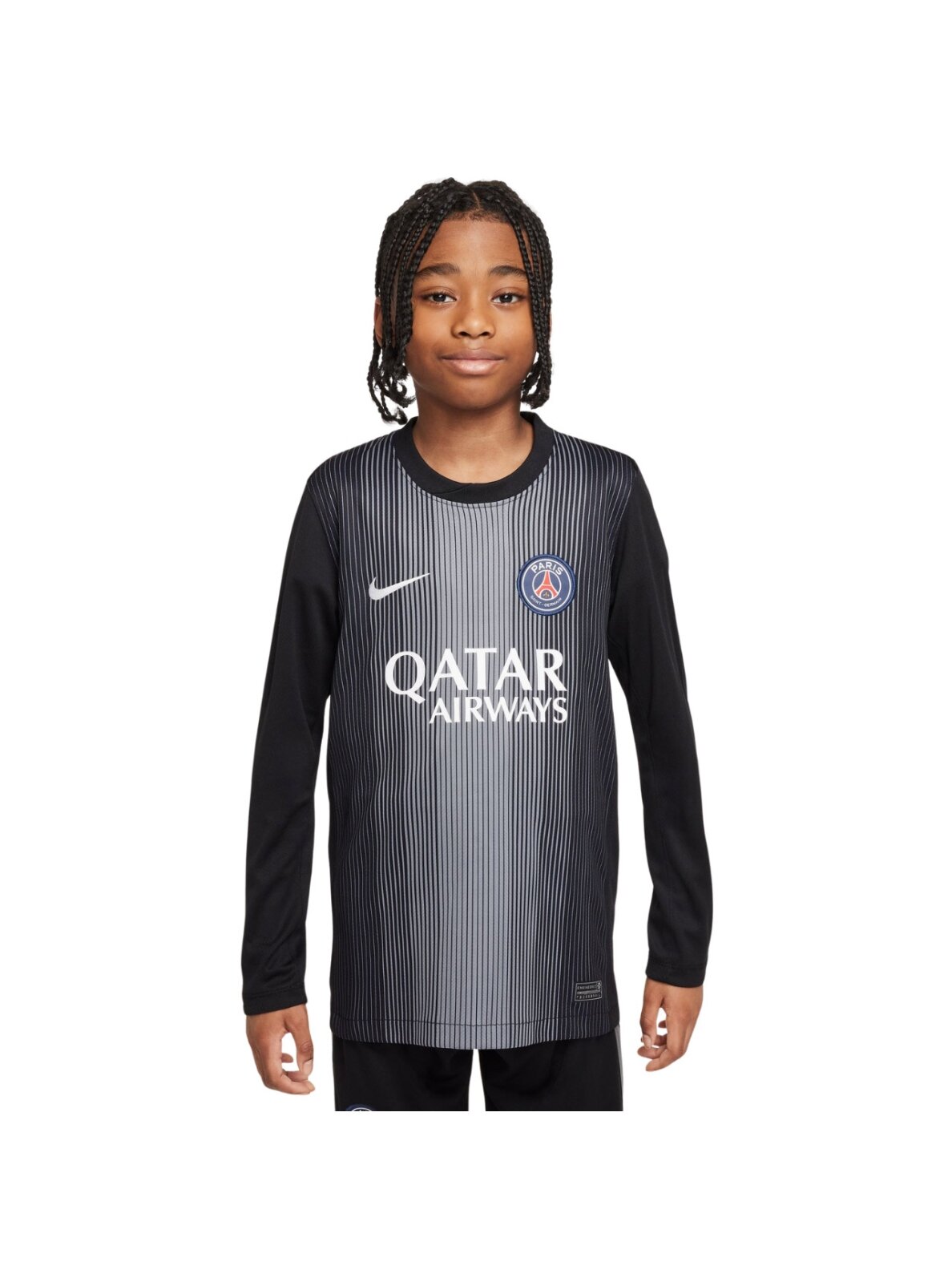 Nike PSG Goalkeeper Stadium 2025/26 vaikams juoda HJ5267 010