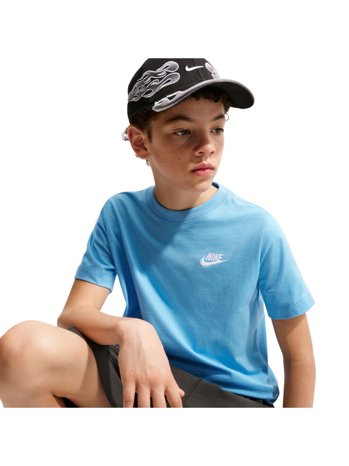 Nike Sportswear vaikiški marškinėliai, šviesiai mėlyni, FZ5177 497 2 Nike Sportswear vaikiški marškinėliai, šviesiai mėlyni, FZ5177 497 2