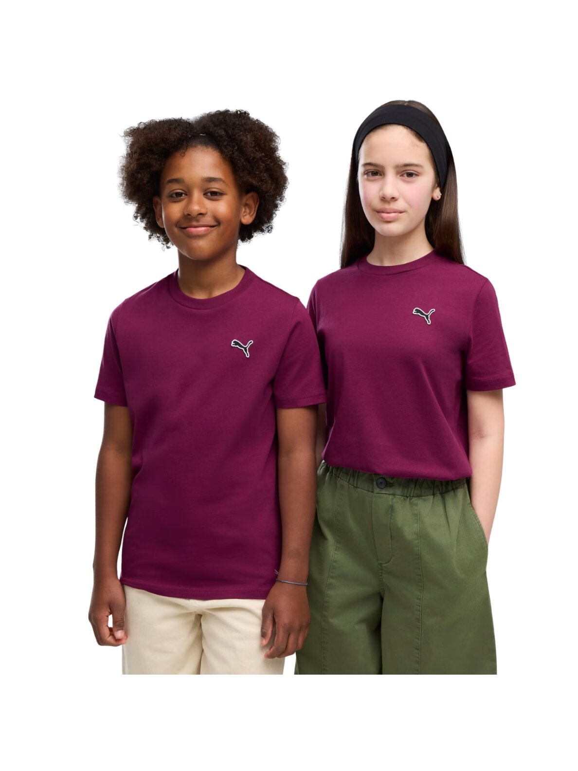 Vaikiški marškinėliai Puma Cls Badge Cat Tee violetinė 694700 41 Vaikiški marškinėliai Puma Cls Badge Cat Tee violetinė 694700 41
