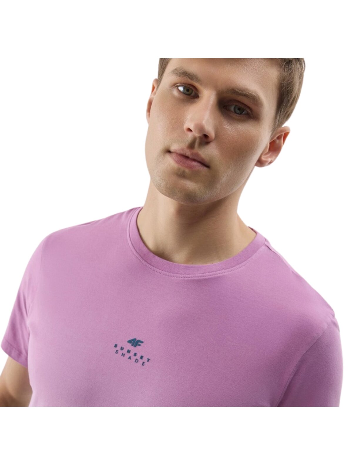 Vyriški marškinėliai 4F M1290 violetinė 4FWSS24TTSHM1290 51S 3