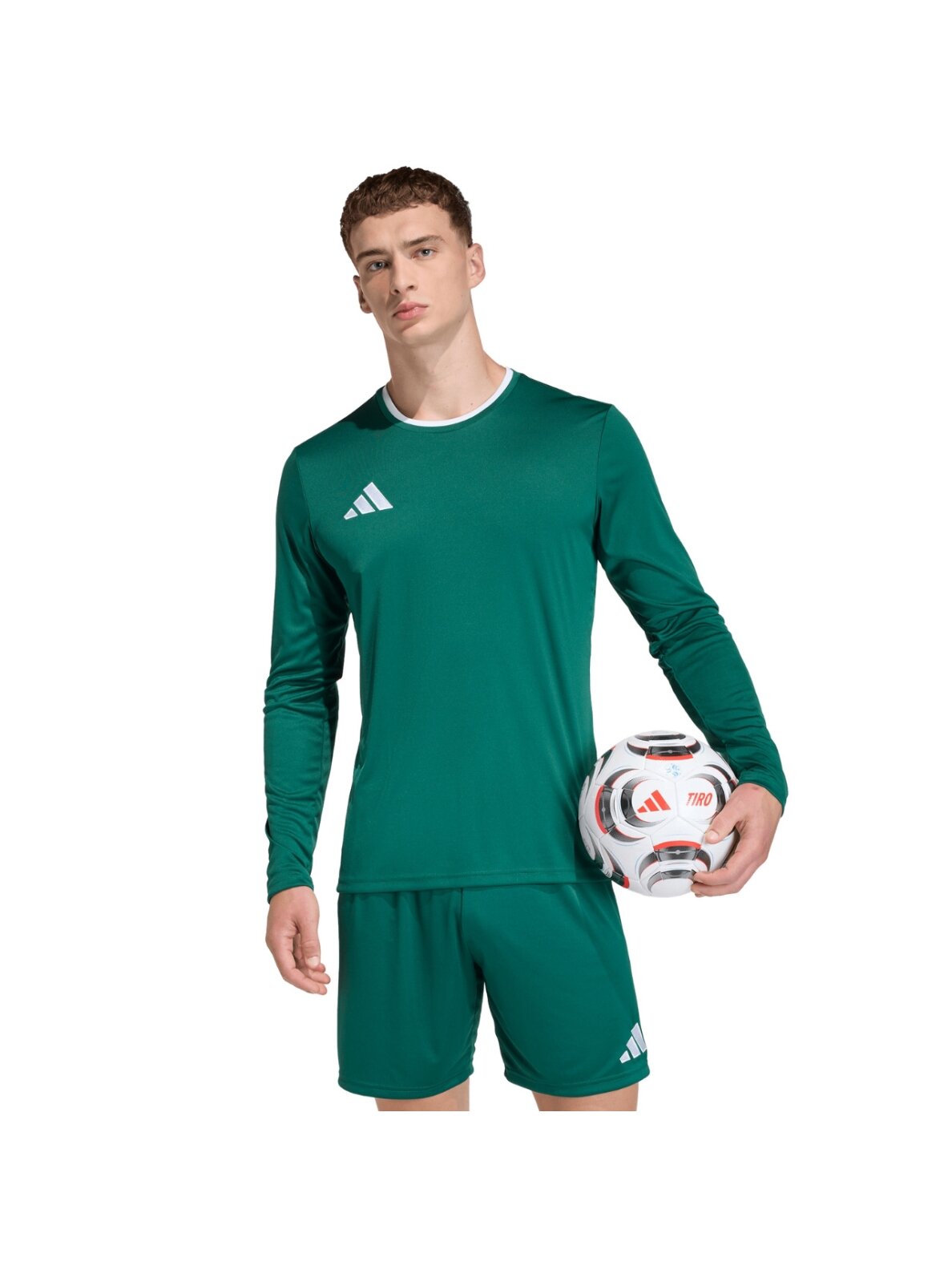 Adidas Entrada 26 Long Sleeve Jersey vyrams žalia KF5846 Adidas Entrada 26 Long Sleeve Jersey vyrams žalia KF5846