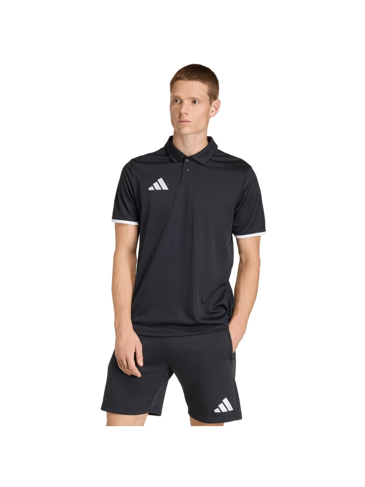 Adidas Entrada 26 Polo vyriška marškinėliai juodi JZ6660