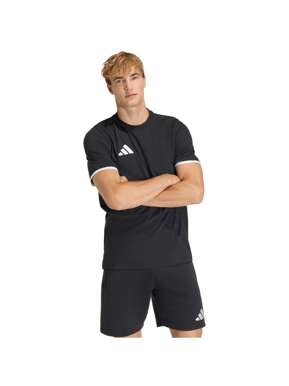 adidas Entrada 26 Tee marškinėliai vyrams juodi JZ6675 adidas Entrada 26 Tee marškinėliai vyrams juodi JZ6675
