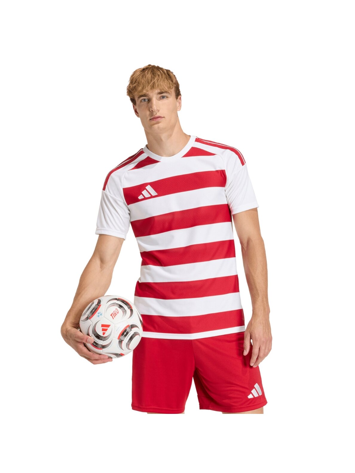 adidas Hooped 26 Jersey vyrams balto-raudona KF3388 adidas Hooped 26 Jersey vyrams balto-raudona KF3388