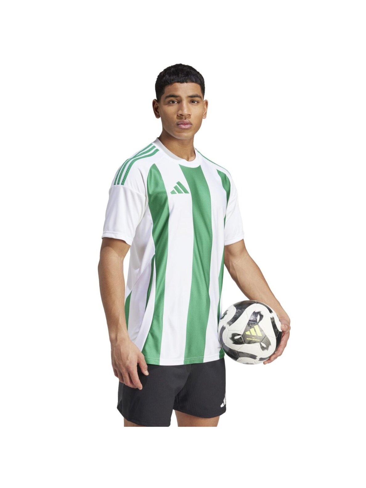 Vyriškas adidas Striped 24 Jersey baltas ir žalias IW2148 4 Vyriškas adidas Striped 24 Jersey baltas ir žalias IW2148 4