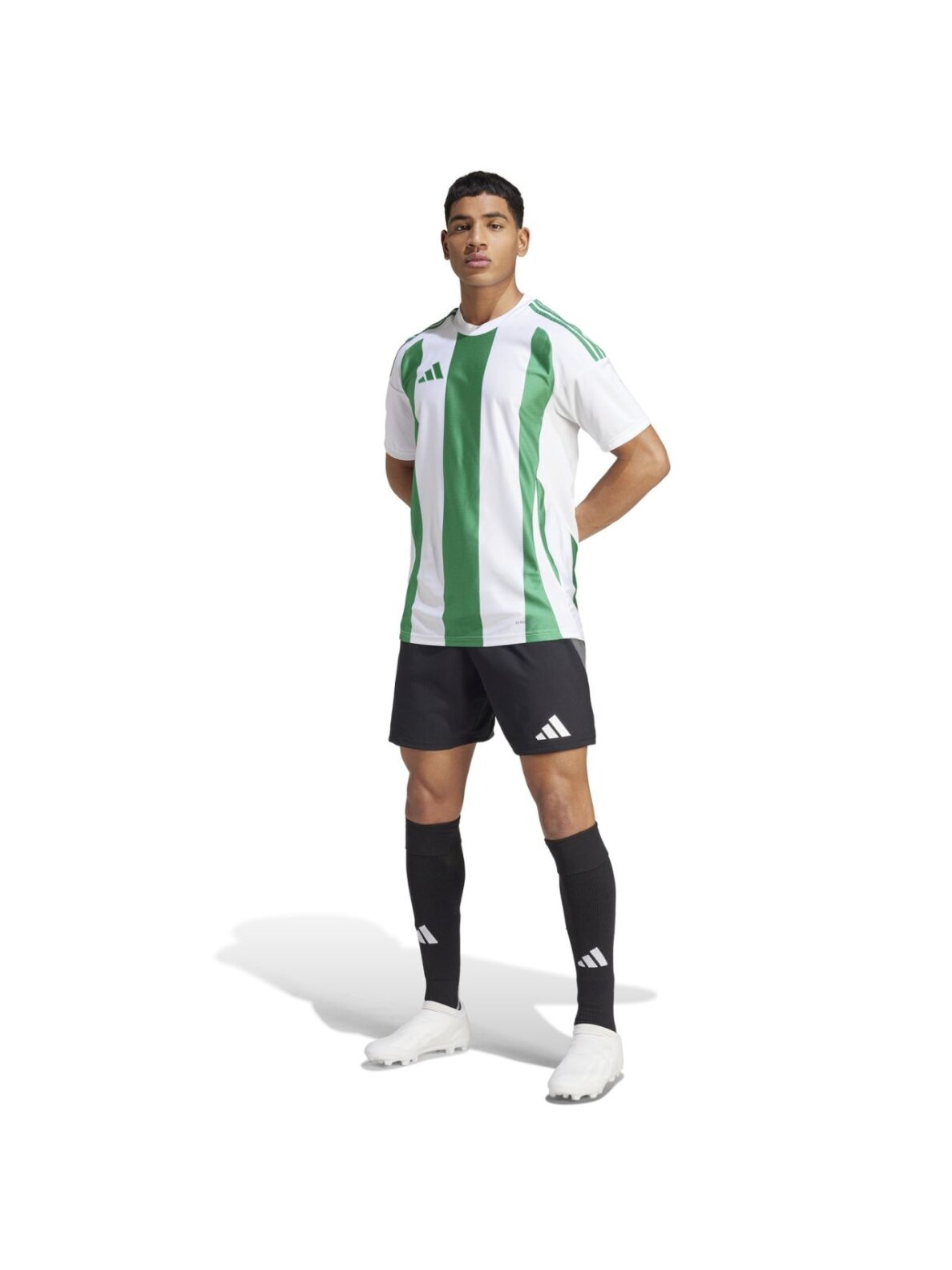 Vyriškas adidas Striped 24 Jersey baltas ir žalias IW2148 5 Vyriškas adidas Striped 24 Jersey baltas ir žalias IW2148 5