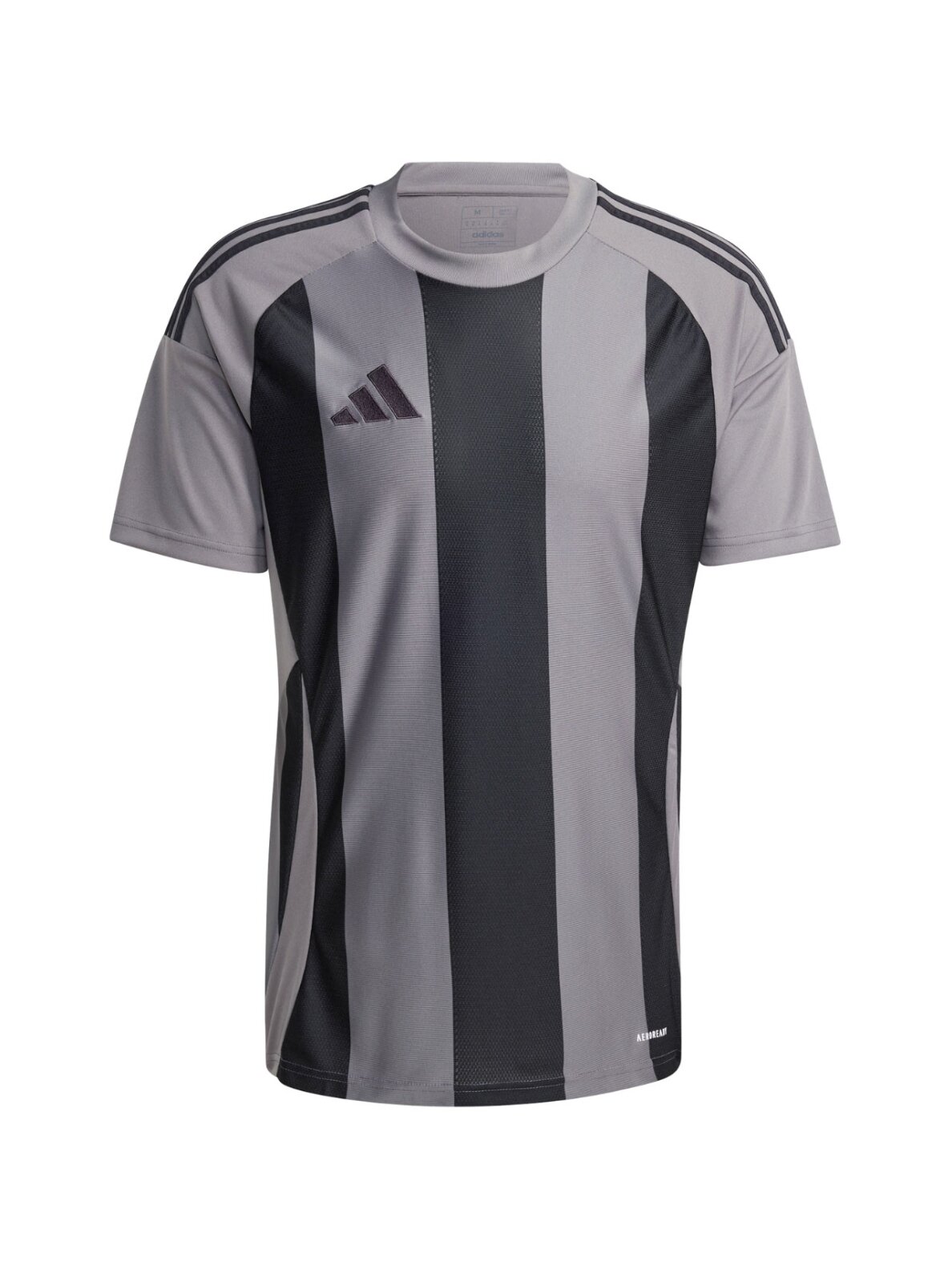 Vyriški marškinėliai Adidas Striped 24 Jersey pilkos ir juodos spalvos IW2145