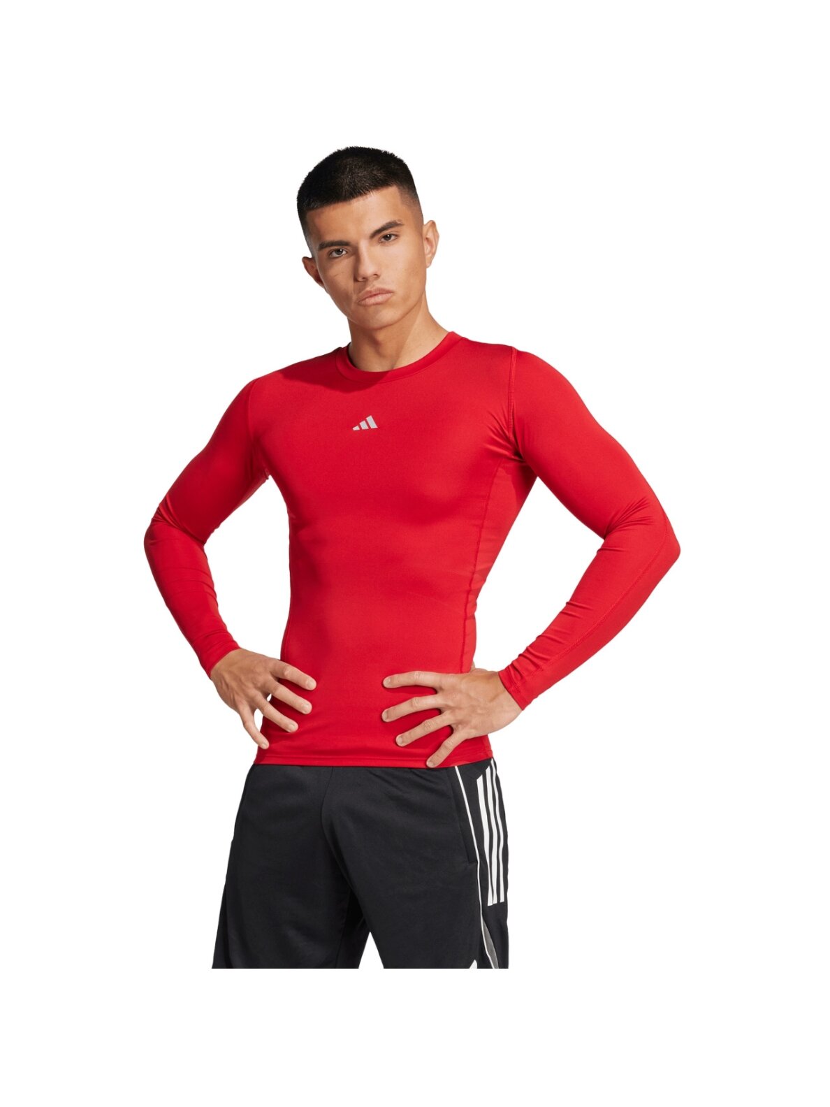 Adidas Techfit Long Sleeve Tee vyriška marškinėliai raudoni JP2926