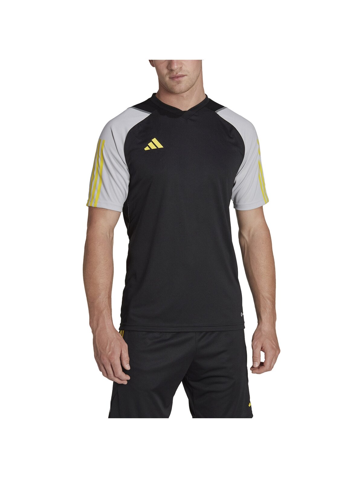 Vyriški marškinėliai Adidas Tiro 23 Competition Jersey juodos ir pilkos spalvos HU1295 2