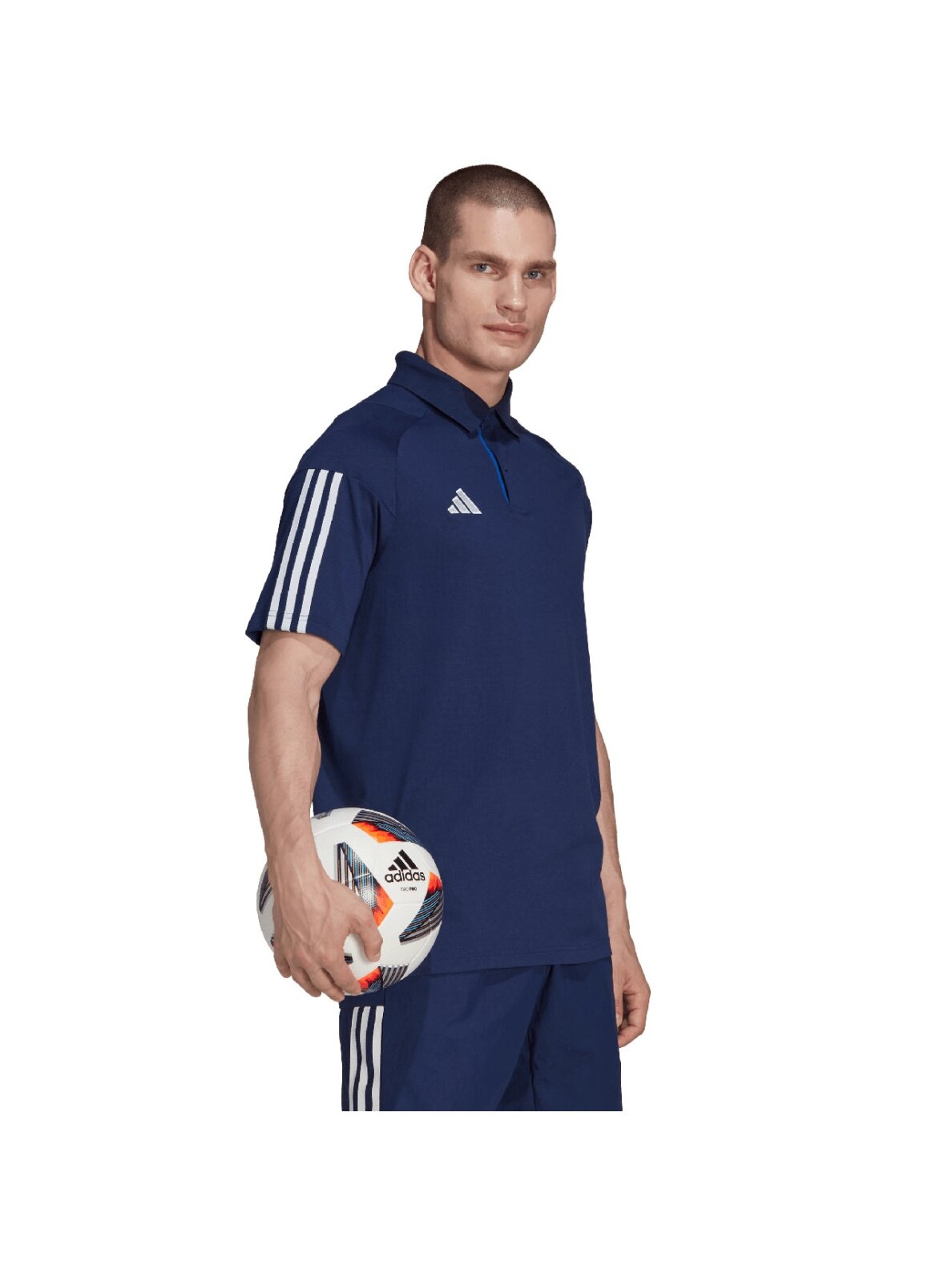 Adidas Tiro 23 Competition Polo vyriški marškinėliai, tamsiai mėlyni HK8052 3 Adidas Tiro 23 Competition Polo vyriški marškinėliai, tamsiai mėlyni HK8052 3