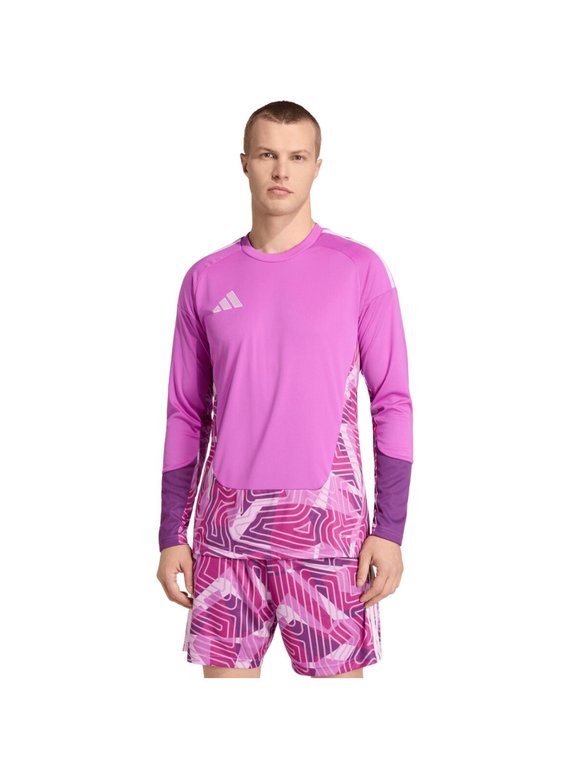 Adidas Tiro 26 Competition Goalkeeper Jersey Long Sleeve vyrams rožiniai marškinėliai KB5251 Adidas Tiro 26 Competition Goalkeeper Jersey Long Sleeve vyrams rožiniai marškinėliai KB5251