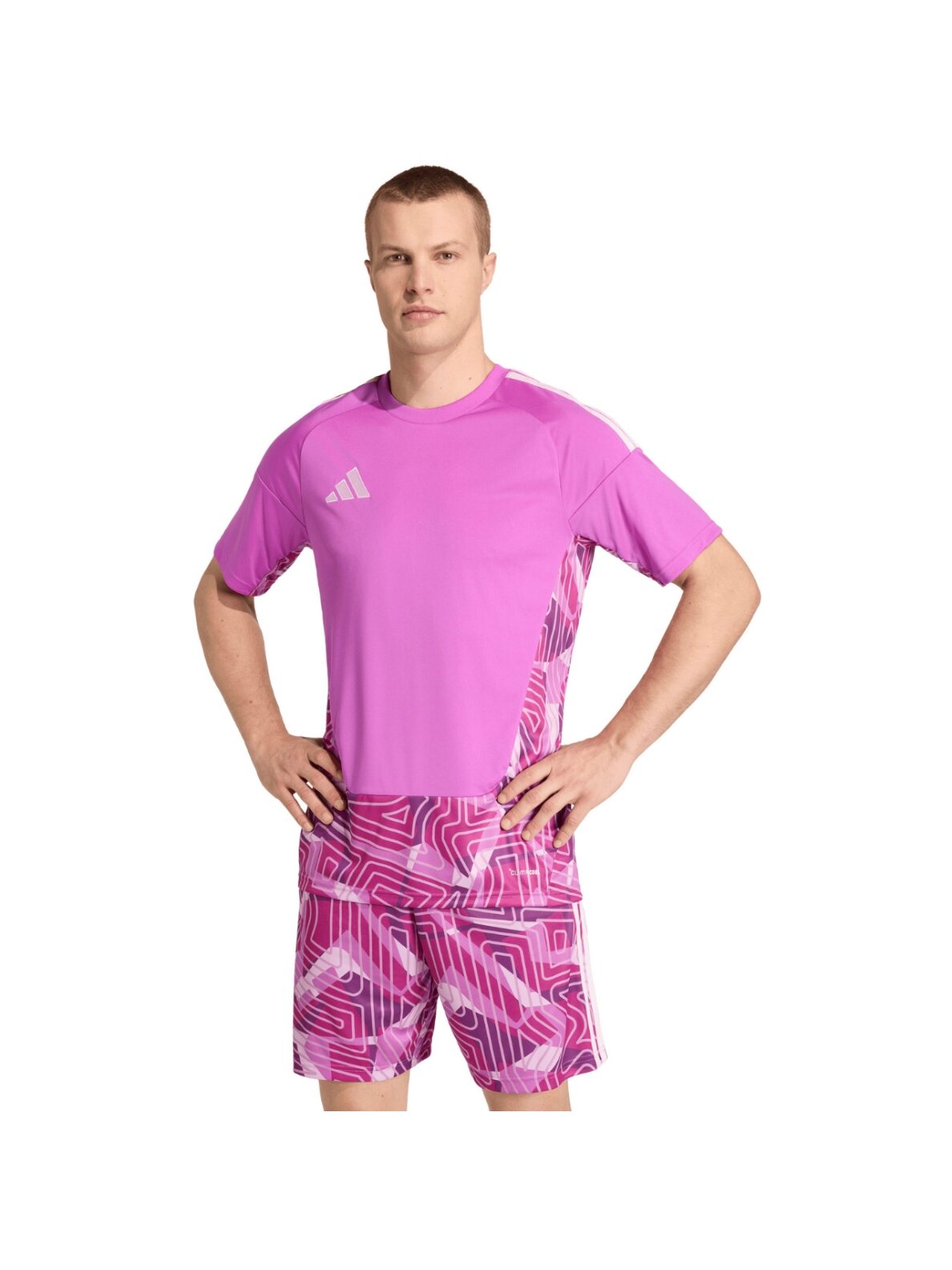 Adidas Tiro 26 Competition Goalkeeper Jersey vyriški vartininko marškinėliai rožiniai KC5355 Adidas Tiro 26 Competition Goalkeeper Jersey vyriški vartininko marškinėliai rožiniai KC5355