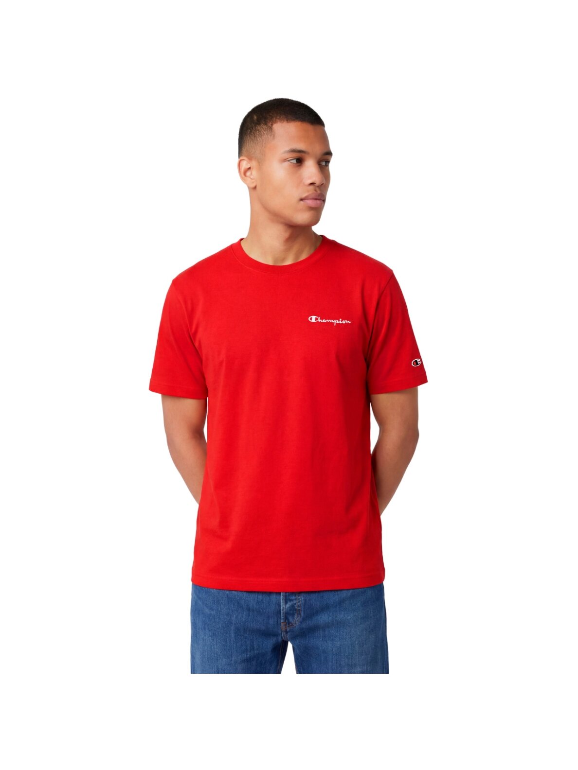 Vyriški marškiniai Champion SS Tee red 221798 RS067 Vyriški marškiniai Champion SS Tee red 221798 RS067