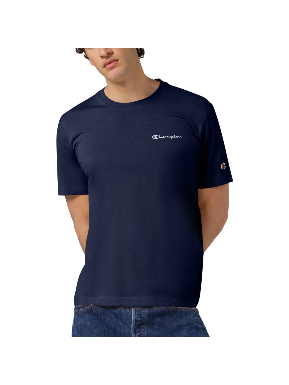 Champion SS Tee vyriški marškiniai, tamsiai mėlyni 221798 BS501 4 Champion SS Tee vyriški marškiniai, tamsiai mėlyni 221798 BS501 4