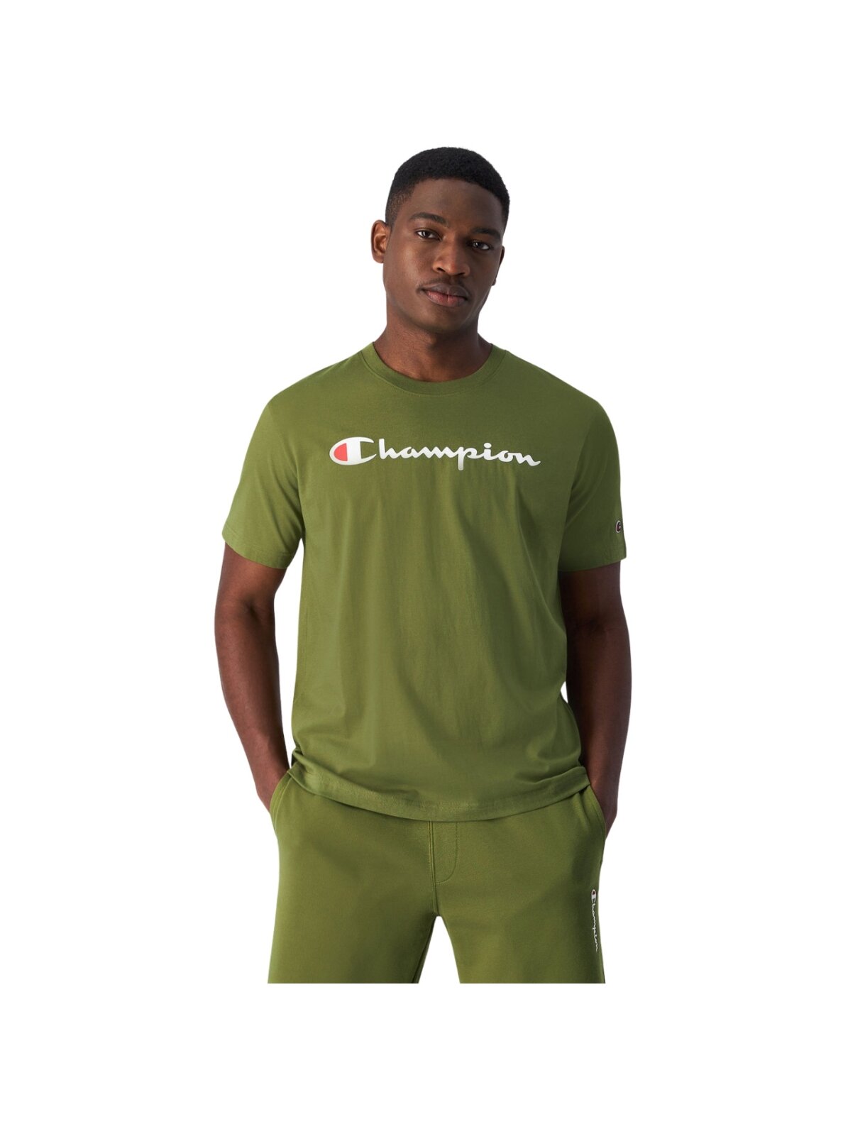 Vyrų čempionas SS Tee alyvuogių 220256 GS573 Vyrų čempionas SS Tee alyvuogių 220256 GS573