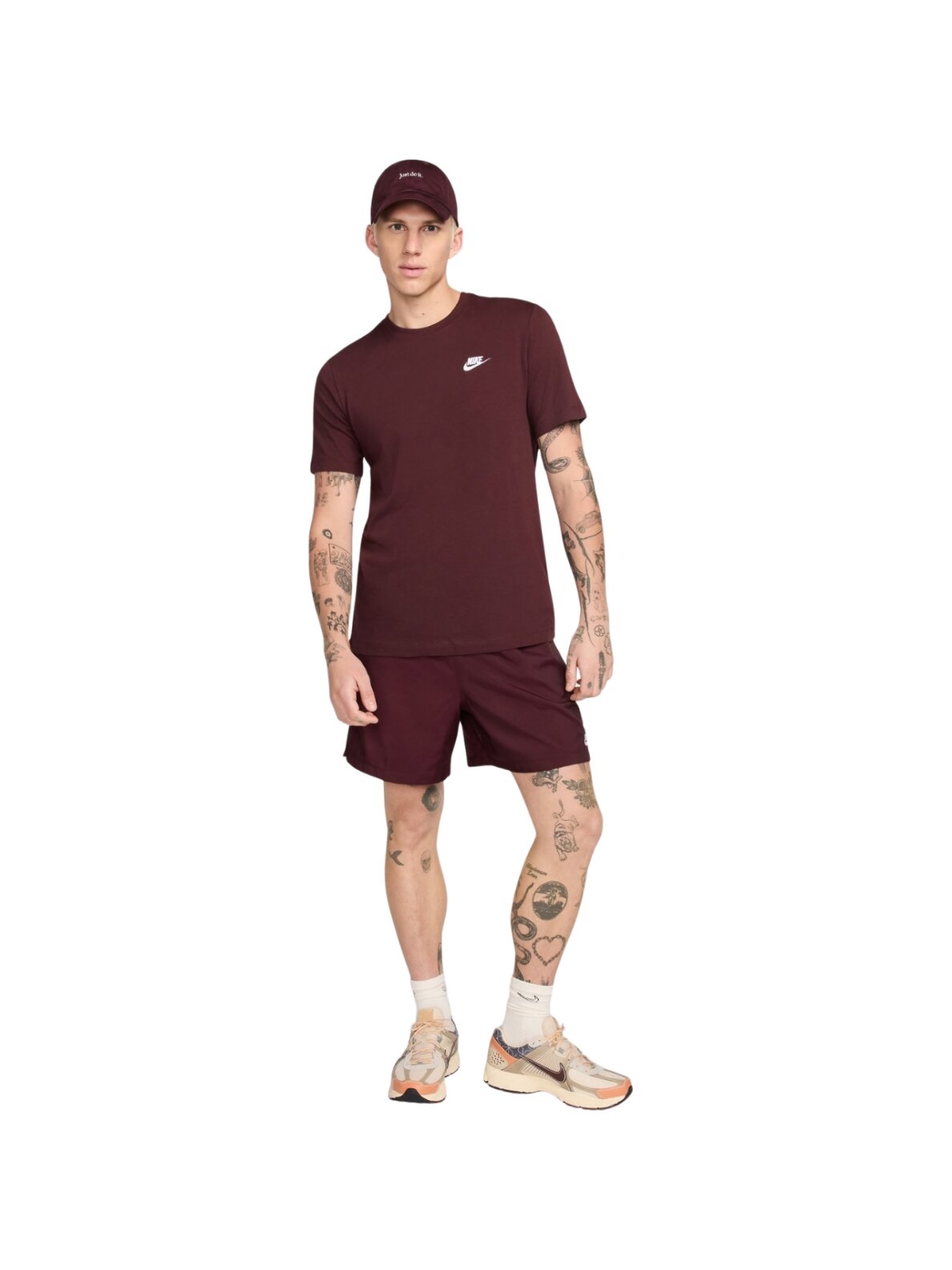 Nike vyriški marškinėliai Club Tee bordiniai AR4997 652 4 Nike vyriški marškinėliai Club Tee bordiniai AR4997 652 4