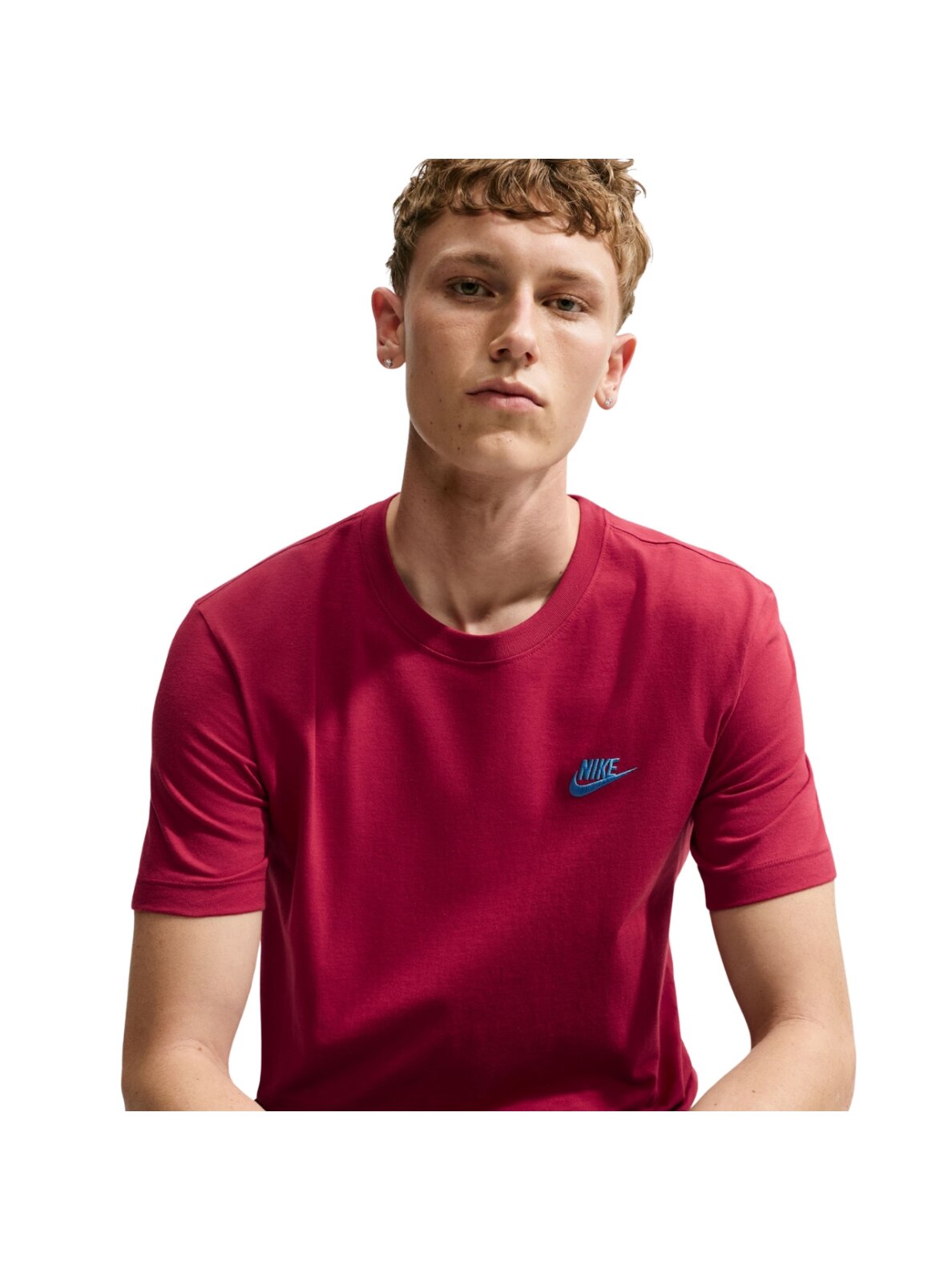 Vyriški marškinėliai Nike Club Tee raudoni AR4997 608 4