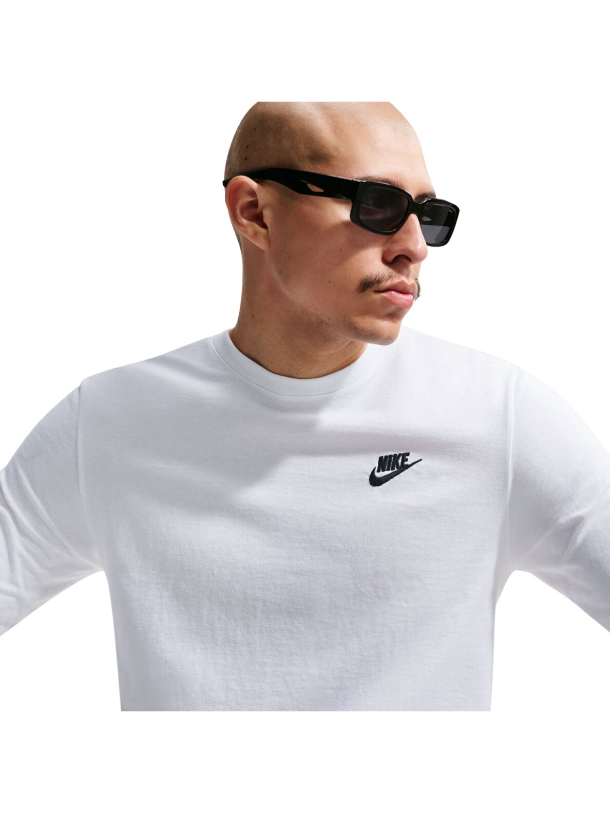 Nike vyriški marškinėliai Club Tee LS, balti AR5193 100 6 Nike vyriški marškinėliai Club Tee LS, balti AR5193 100 6