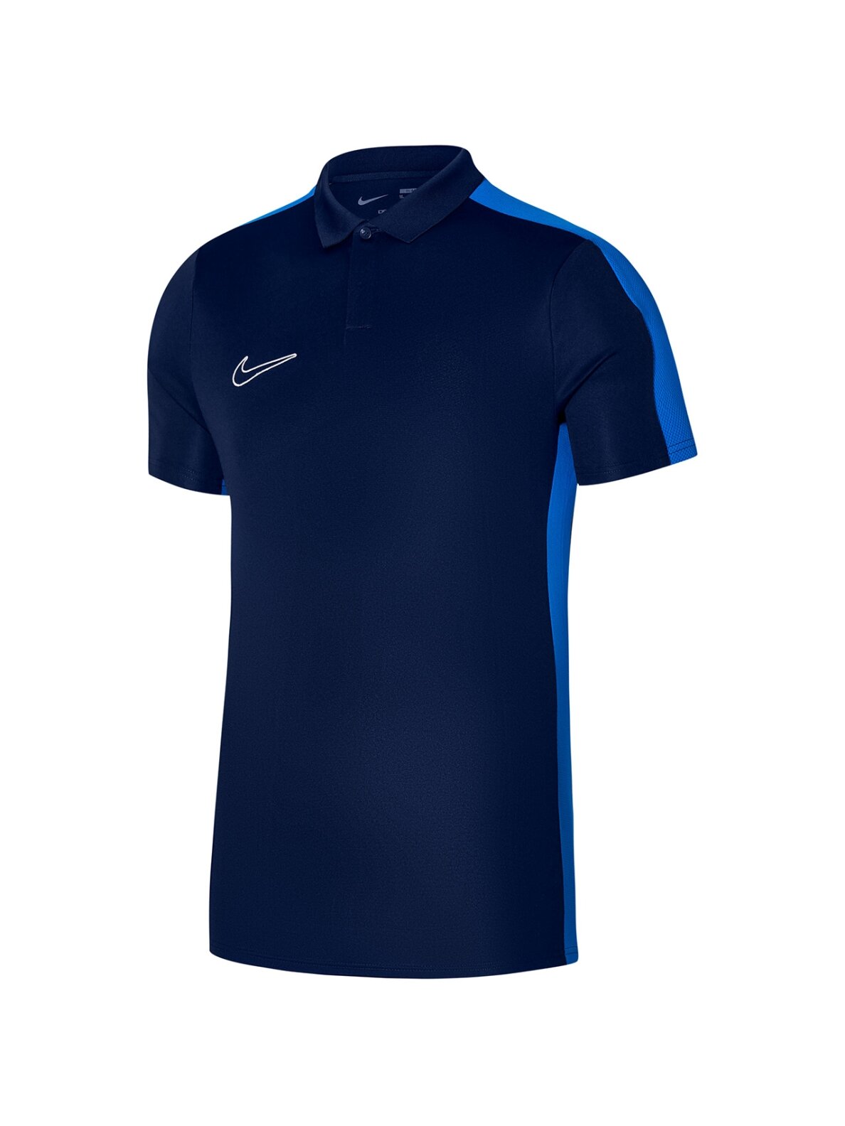 Nike DF Academy 23 SS Polo vyriški marškinėliai, tamsiai mėlyni DR1346 451 Nike DF Academy 23 SS Polo vyriški marškinėliai, tamsiai mėlyni DR1346 451
