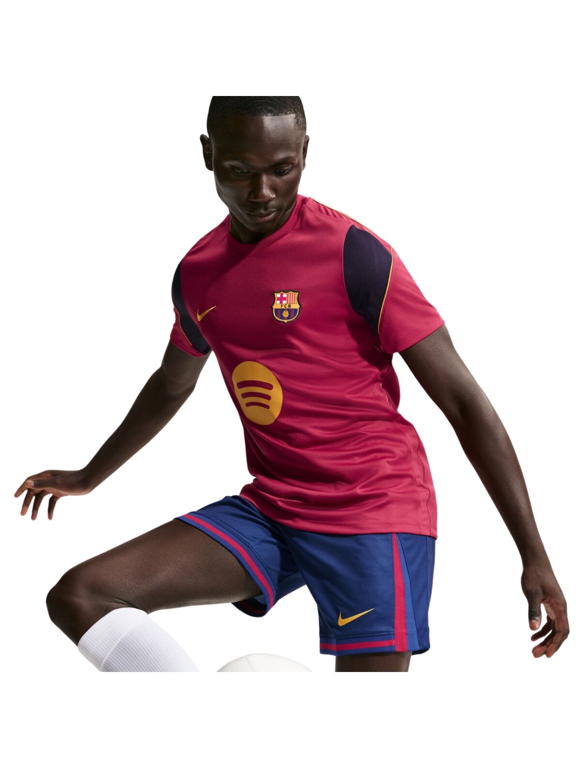 Nike FC Barcelona Strike vyriški bordo marškinėliai II2254 621 2