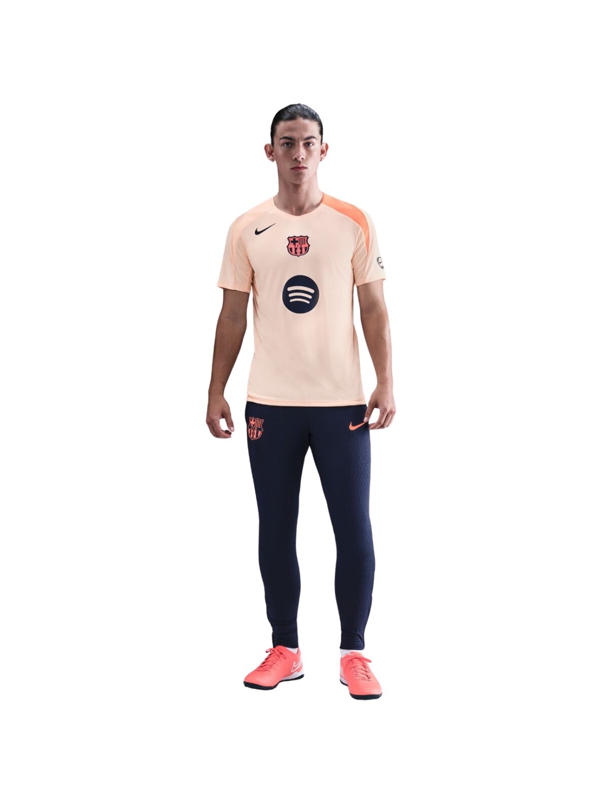 Nike FC Barcelona Strike Third vyriški marškinėliai, oranžiniai HM3344 808 5