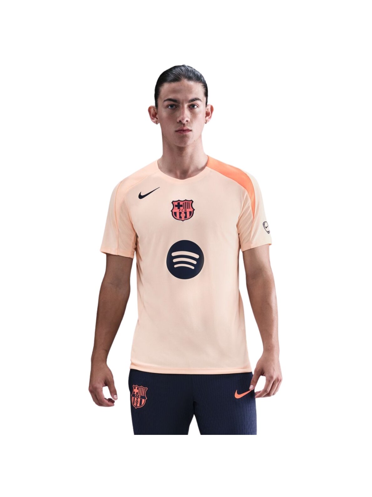 Nike FC Barcelona Strike Third vyriški marškinėliai, oranžiniai HM3344 808